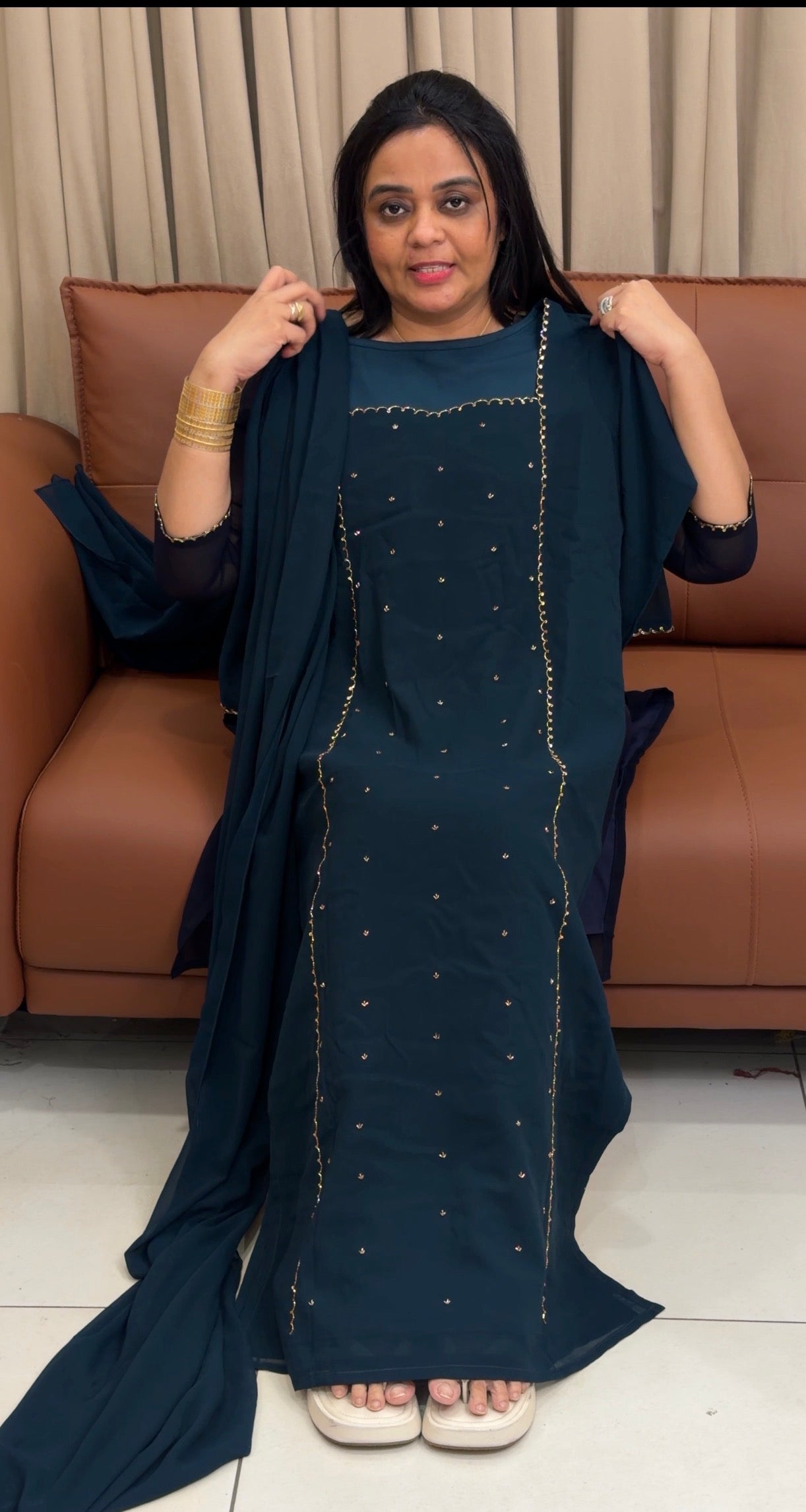 IHA'S IN-HOUSE GEORGETTE UNSTITCHED SALWAR SUITS - IHA 34962