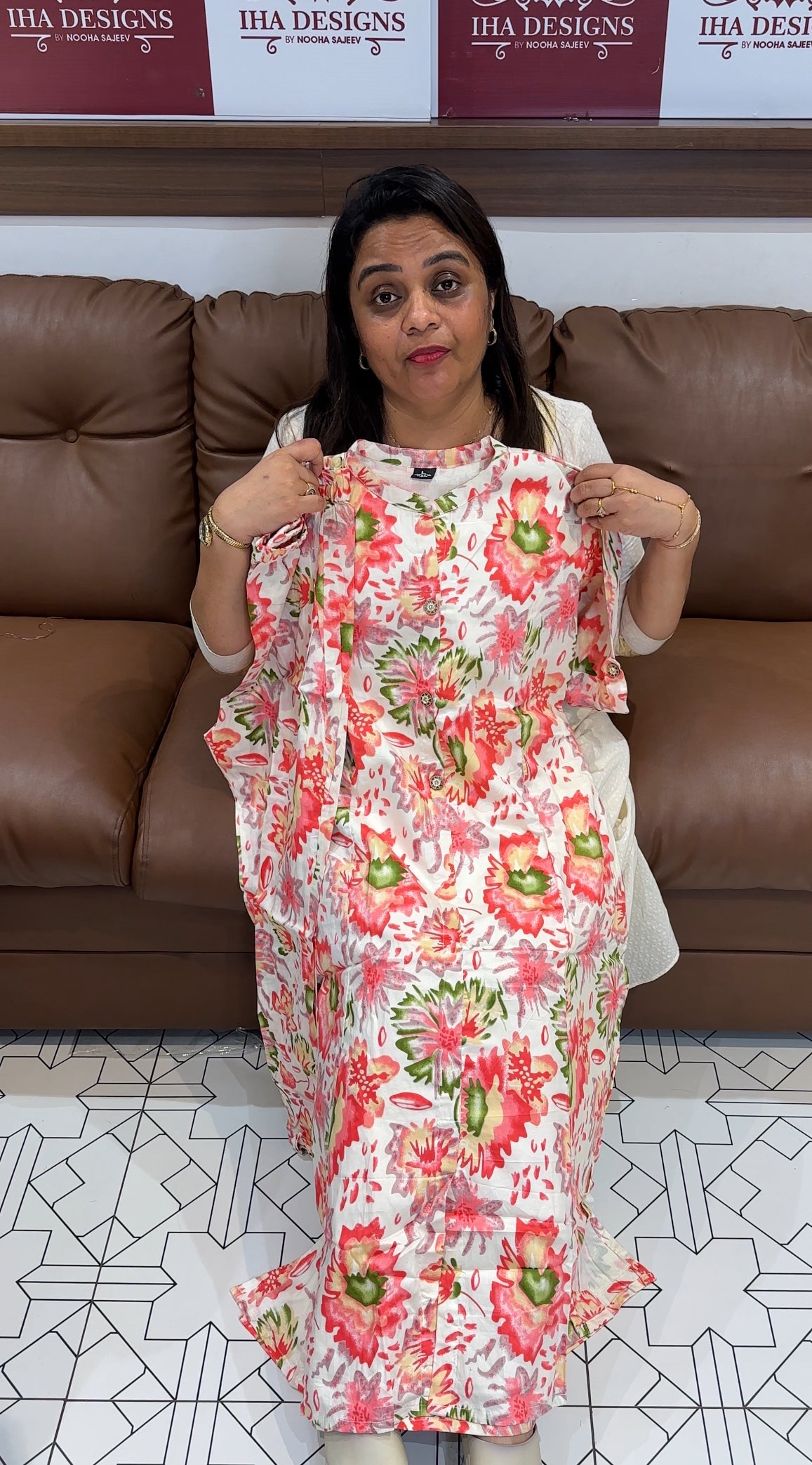 PRINTED COTTON TOP AND BOTTOM - IHA 24702