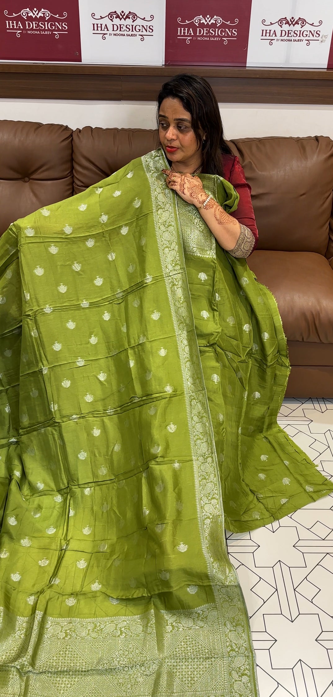 SILK BANARSI UNSTITCHED SALWAR SUITS - IHA 23708