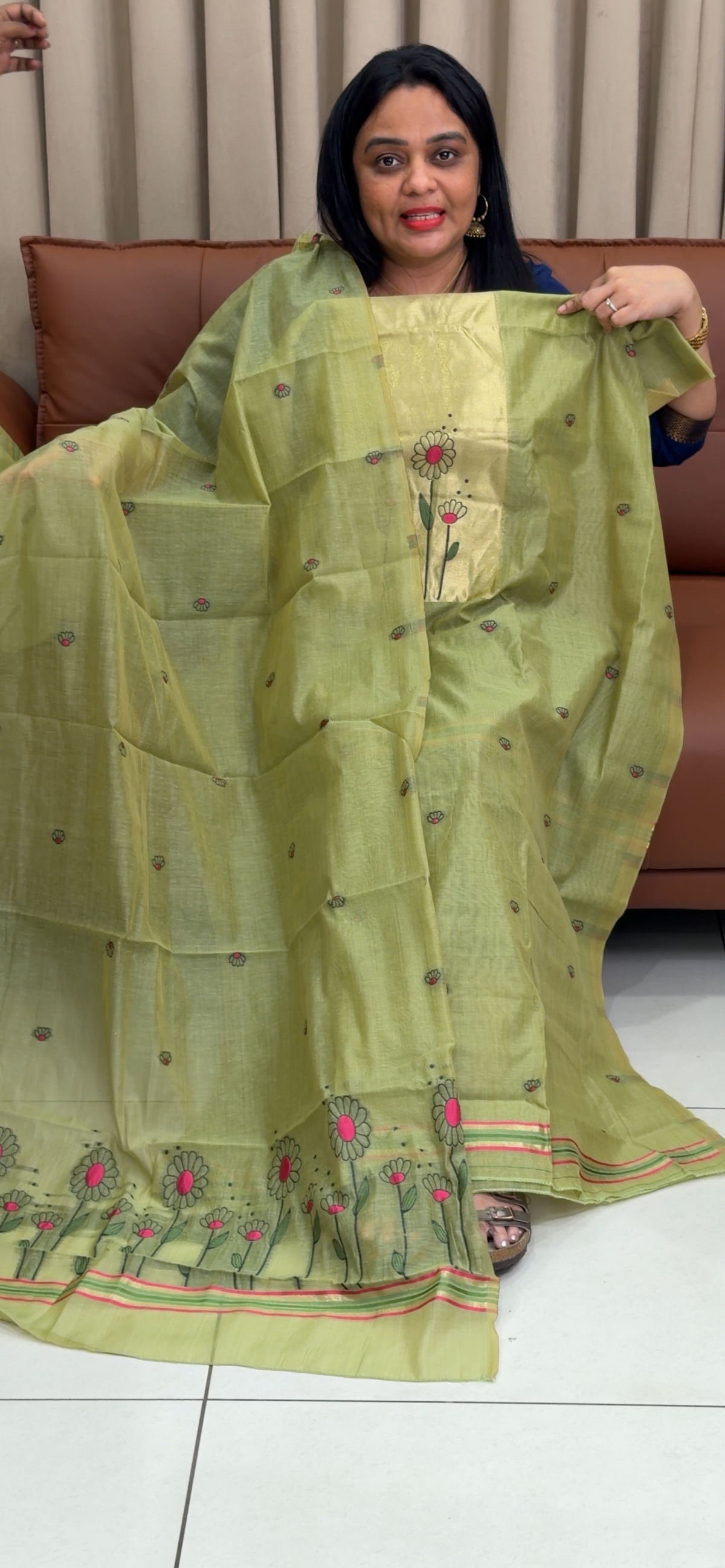 JAMDANI UNSTITCHED SALWAR SUITS - IHA 35779