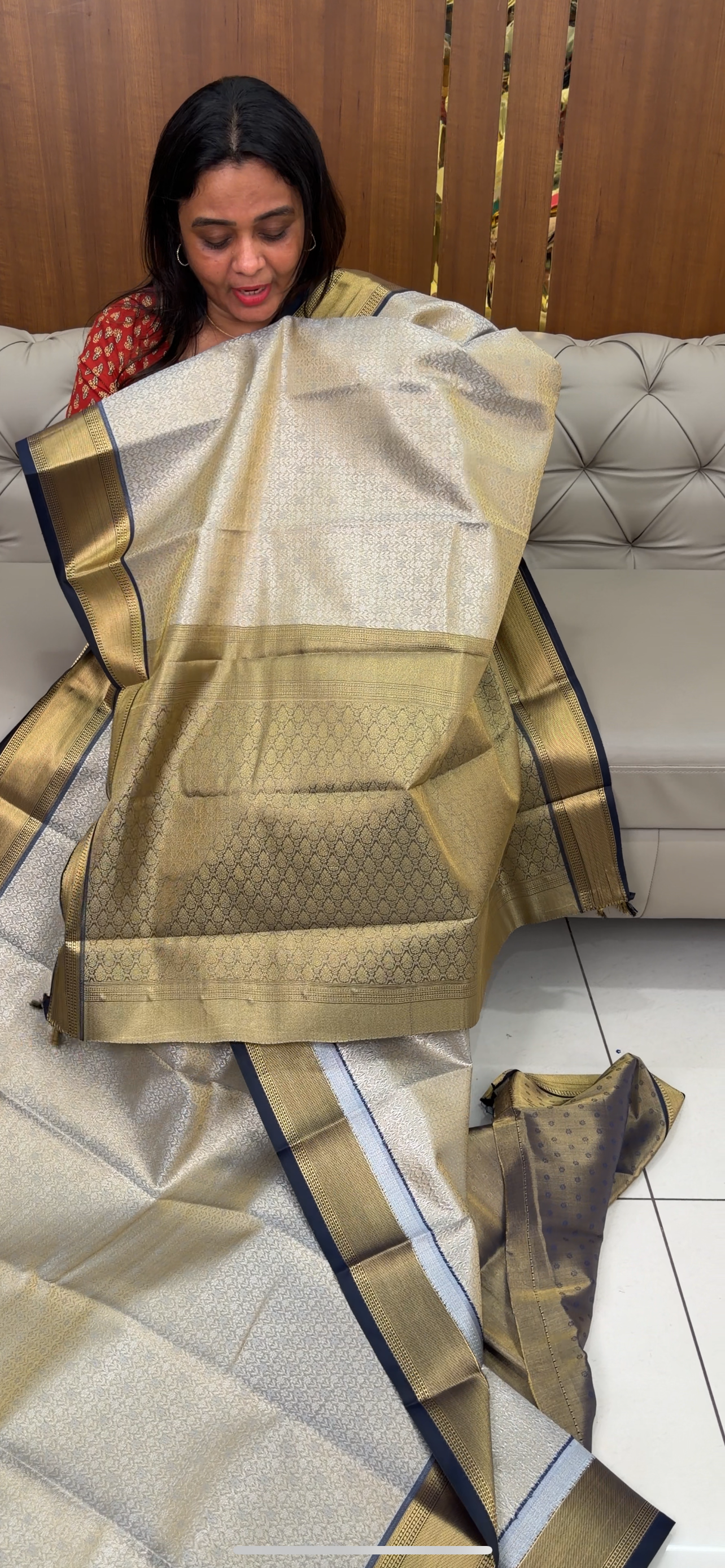 SEMI BROCADE SAREES - IHA 28959