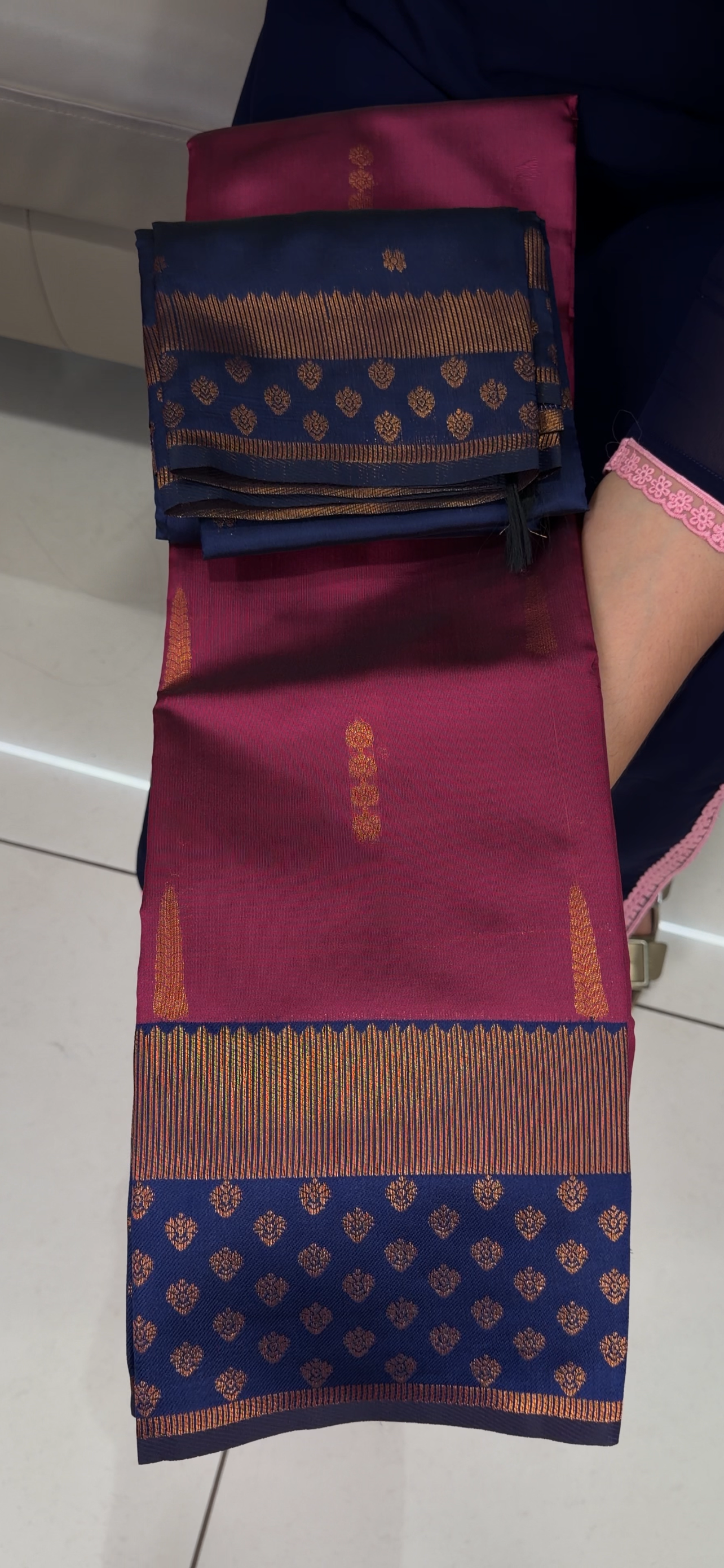 SEMI SILK DHAVANI MATERIAL - IHA 32197
