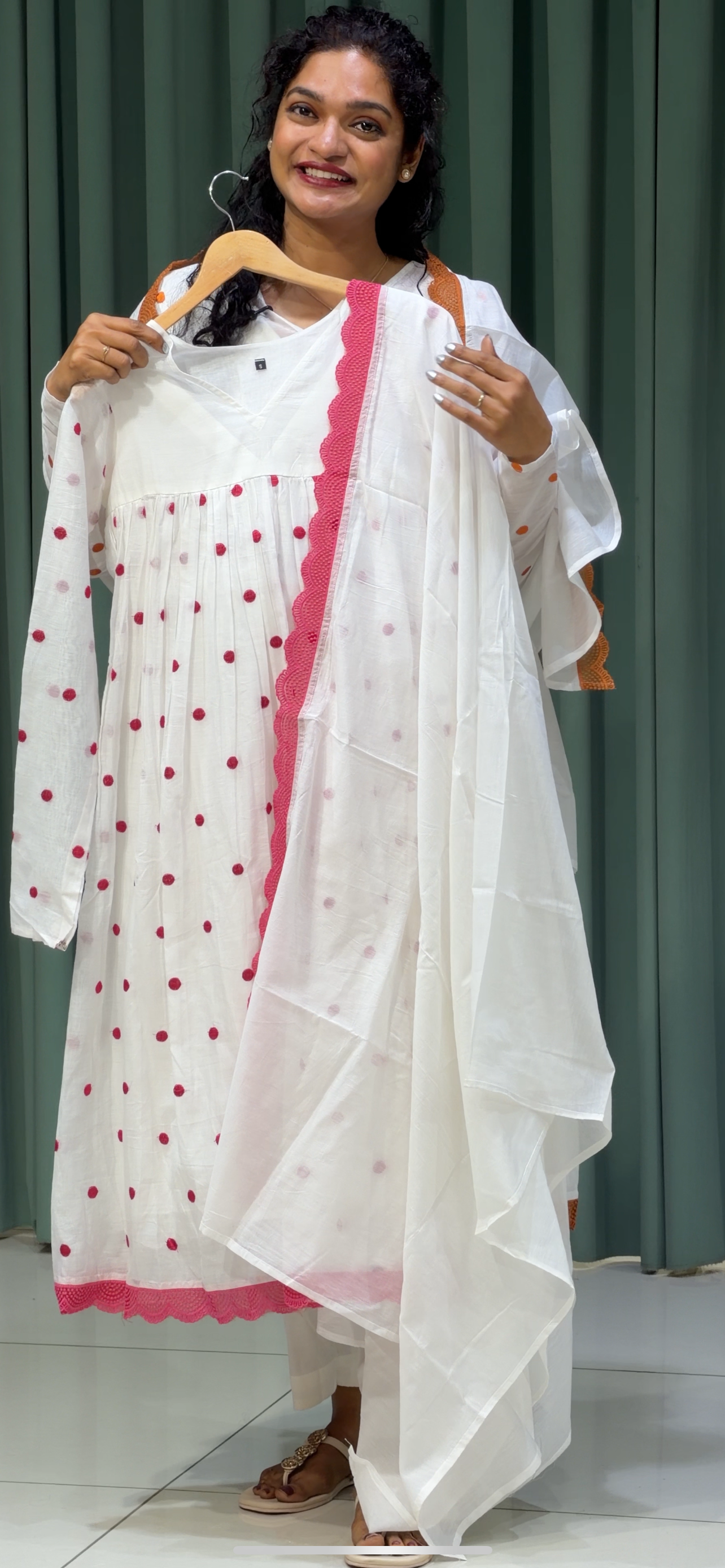 CHANDERI TOP AND DUPATTA - IHA  30801