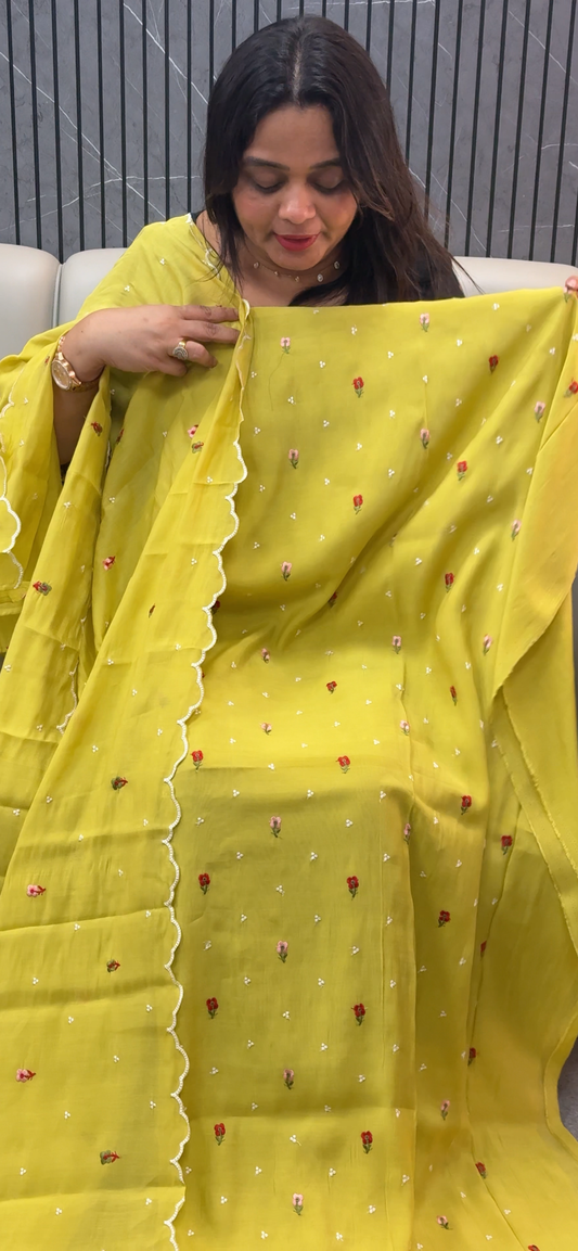 FORWARD MALAI CHANDERI UNSTITCHED SALWAR SUITS - IHA 28790