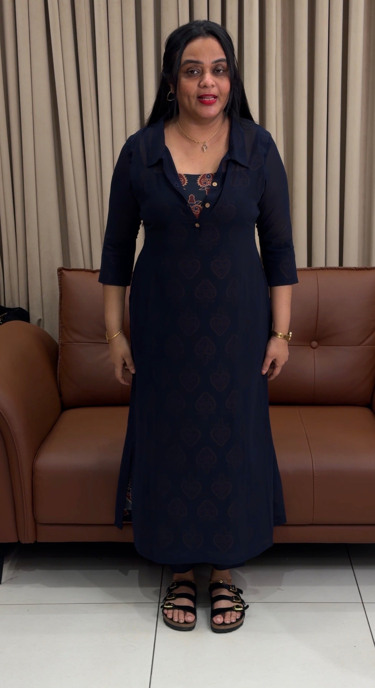 IHA'S IN-HOUSE GEORGETTE CO-ORDS SETS - IHA 34667