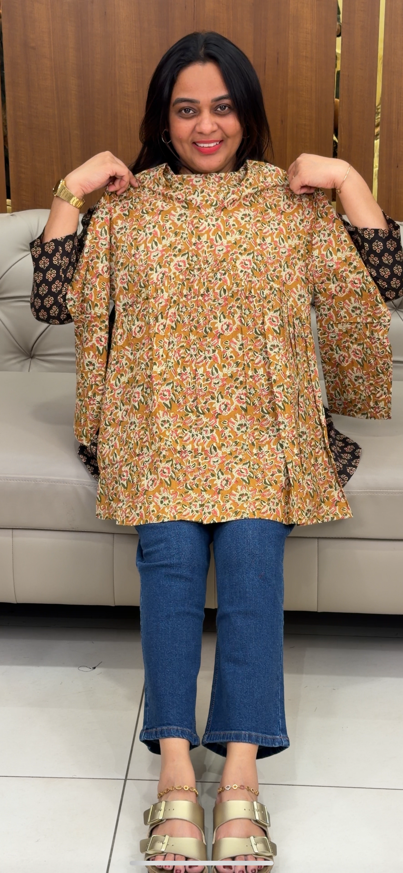 PRINTED SHORT TOPS - IHA 32966