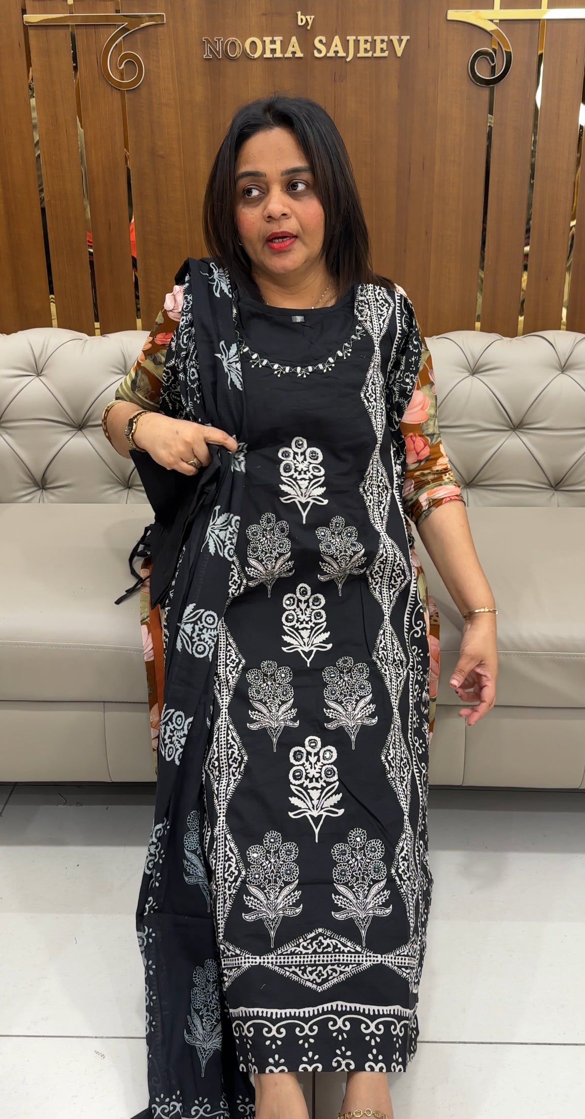 MUL MUL COTTON TOP, BOTTOM AND DUPATTA - IHA 25335