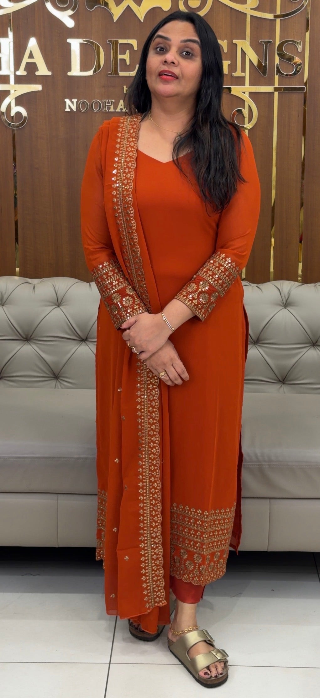 IHA'S IN-HOUSE GEORGETTE UNSTITCHED SALWAR SUITS - IHA 35114