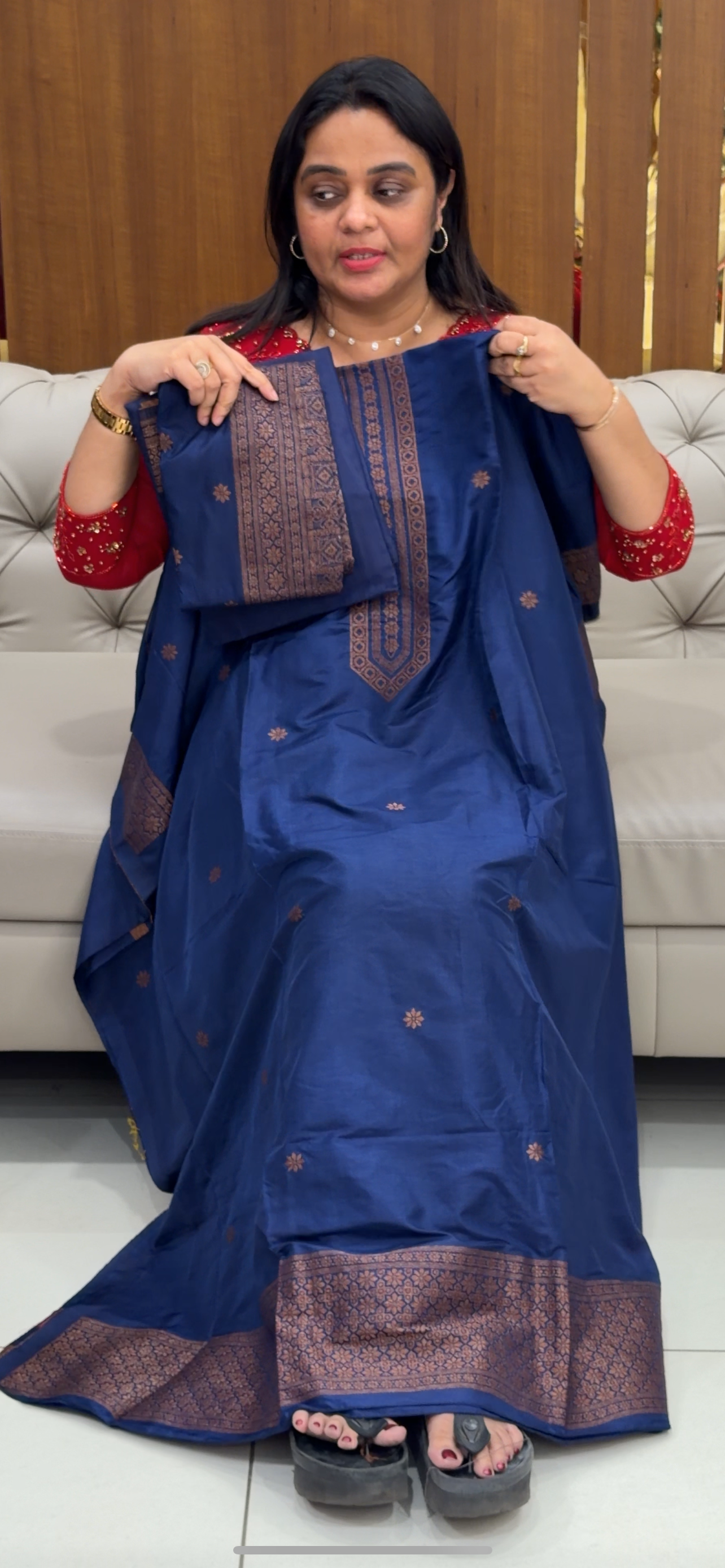 BANARASI UNSTITCHED SALWAR SUITS - IHA 28765