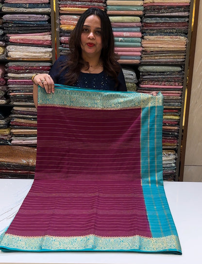 SEMI BANARASI SAREE - IHA 16359