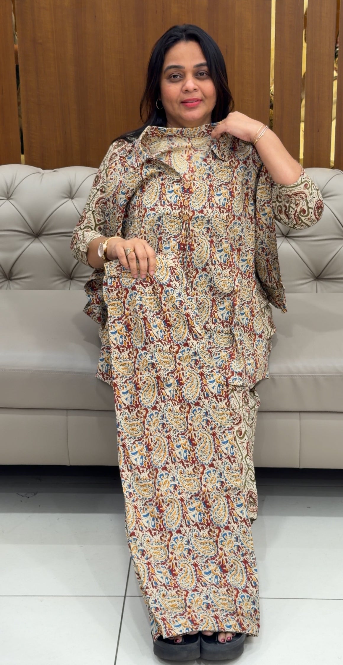 IHA'S IN-HOUSE PRINTED COTTON SHORT CO-ORDSS SETS - IHA 29393