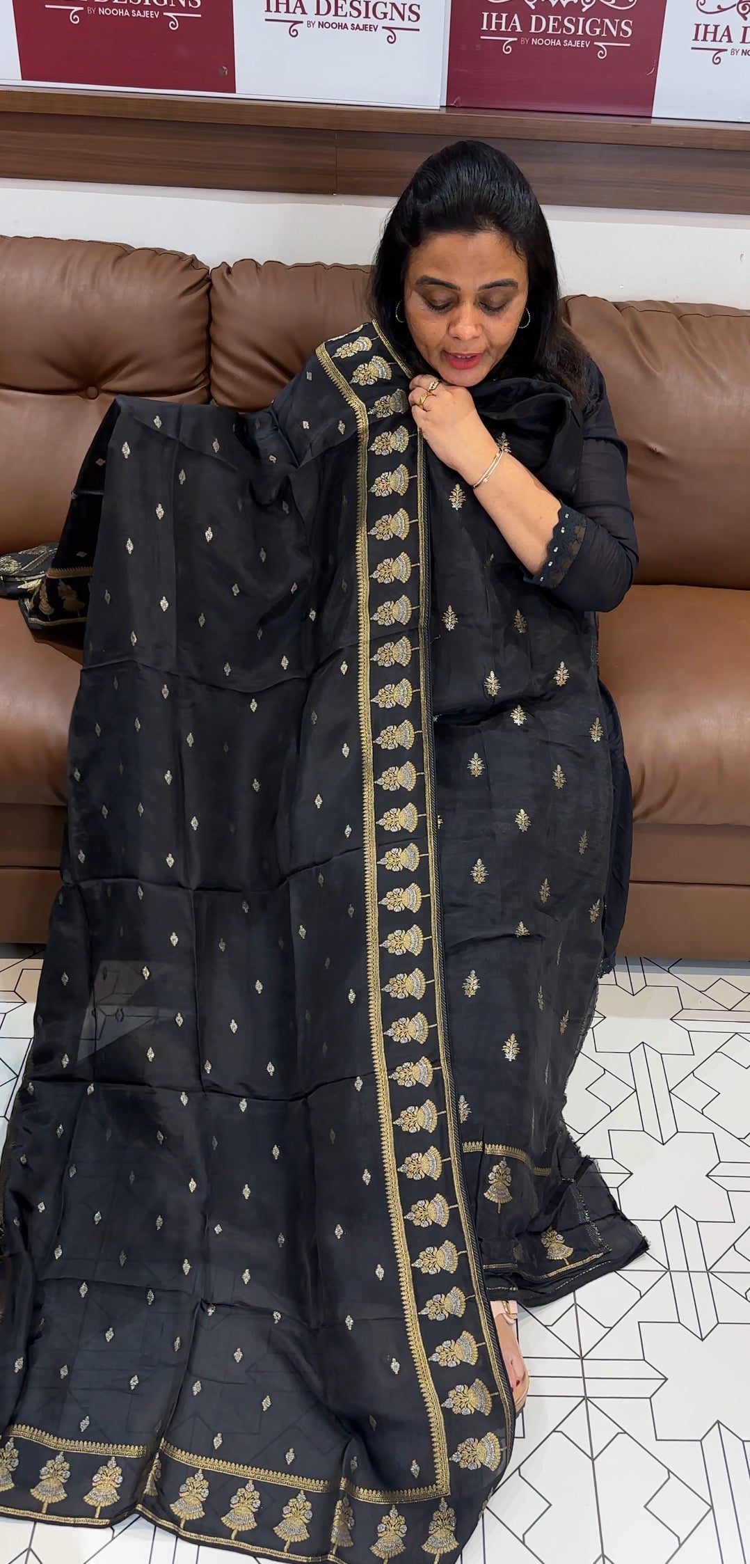 SILK BANARASI UNSTITCHED SALWAR SUITS - IHA 28040