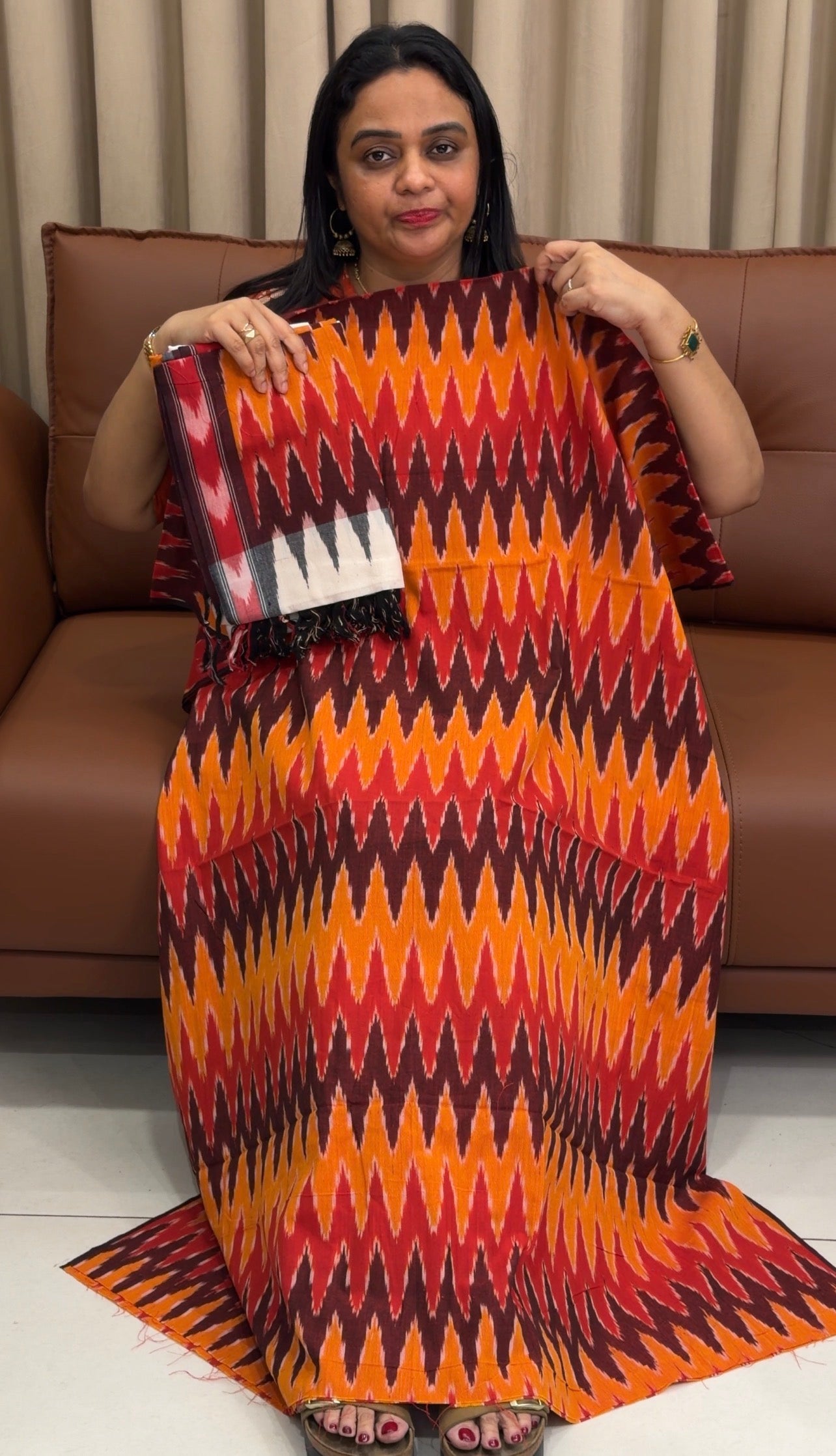 IKAT PRINTED UNSTITCHED SALWAR SUITS - IHA 33610