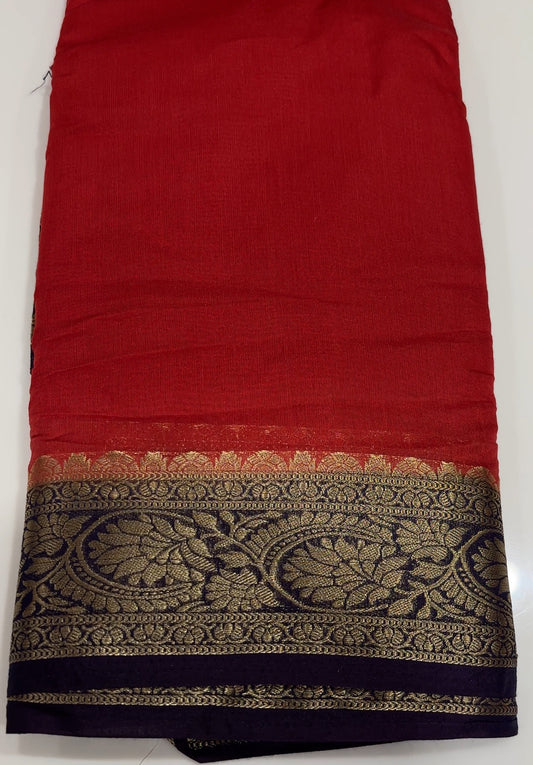 SOFT BANARASI SAREE - IHA 17519