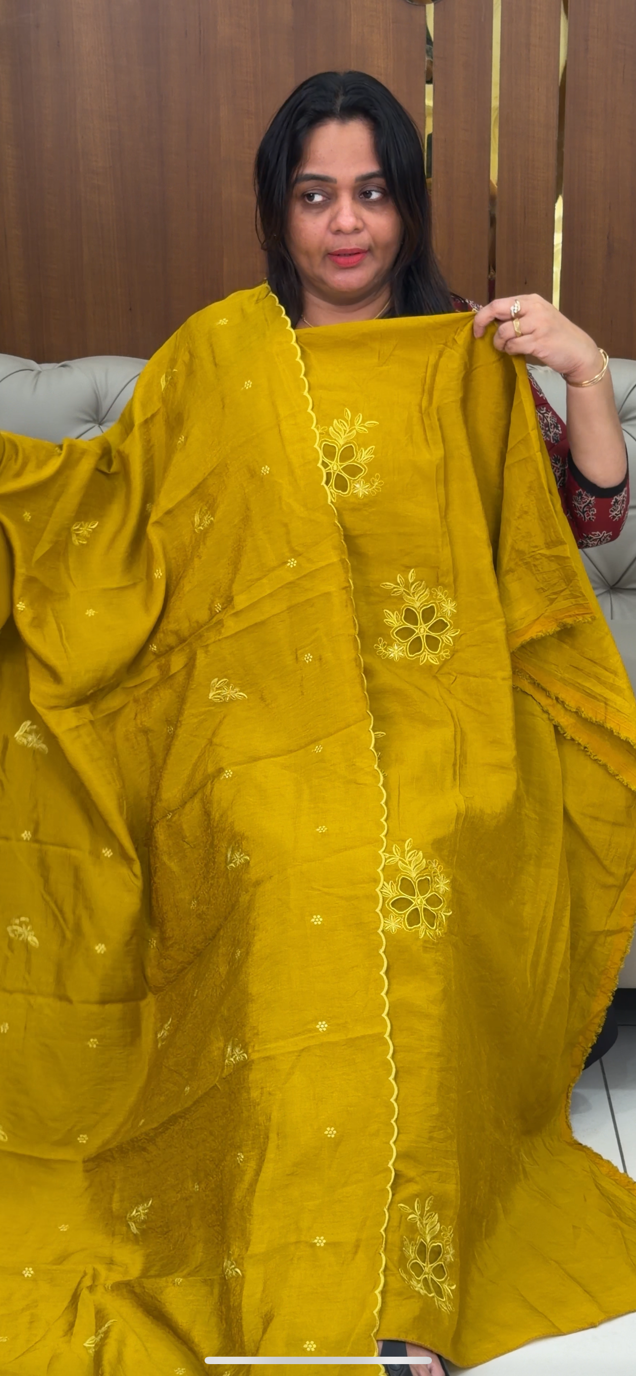 SEMI RAW SILK UNSTITCHED SALWAR SUITS - IHA 29014