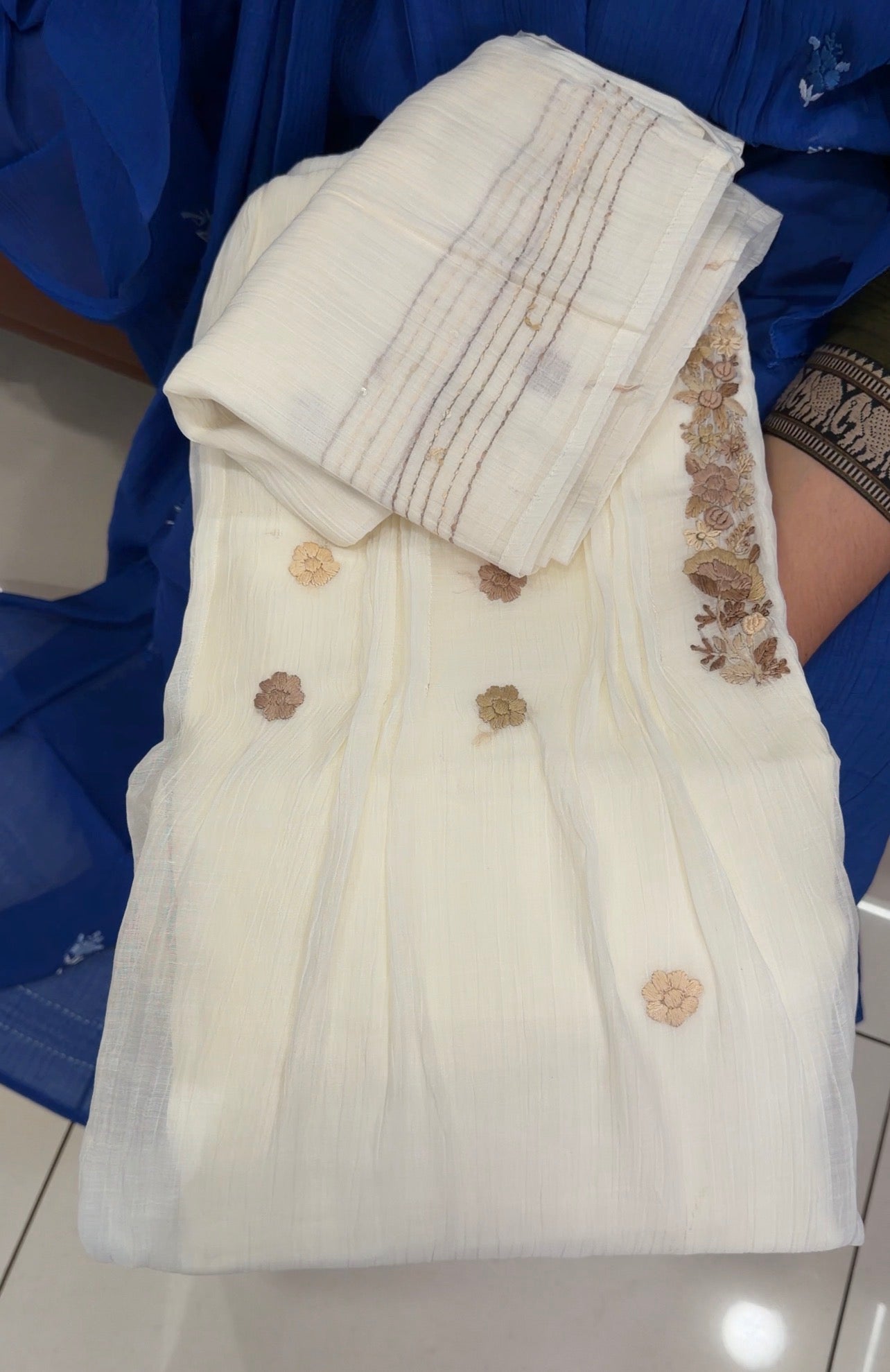 MUL CRUSHED UNSTITCHED SALWAR SUITS - IHA 34797