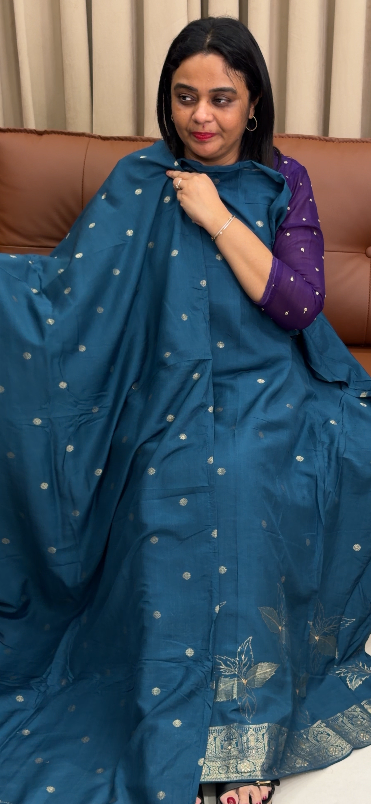 SOFT MUL UNSTITCHED SALWRA SUITS - IHA 33897