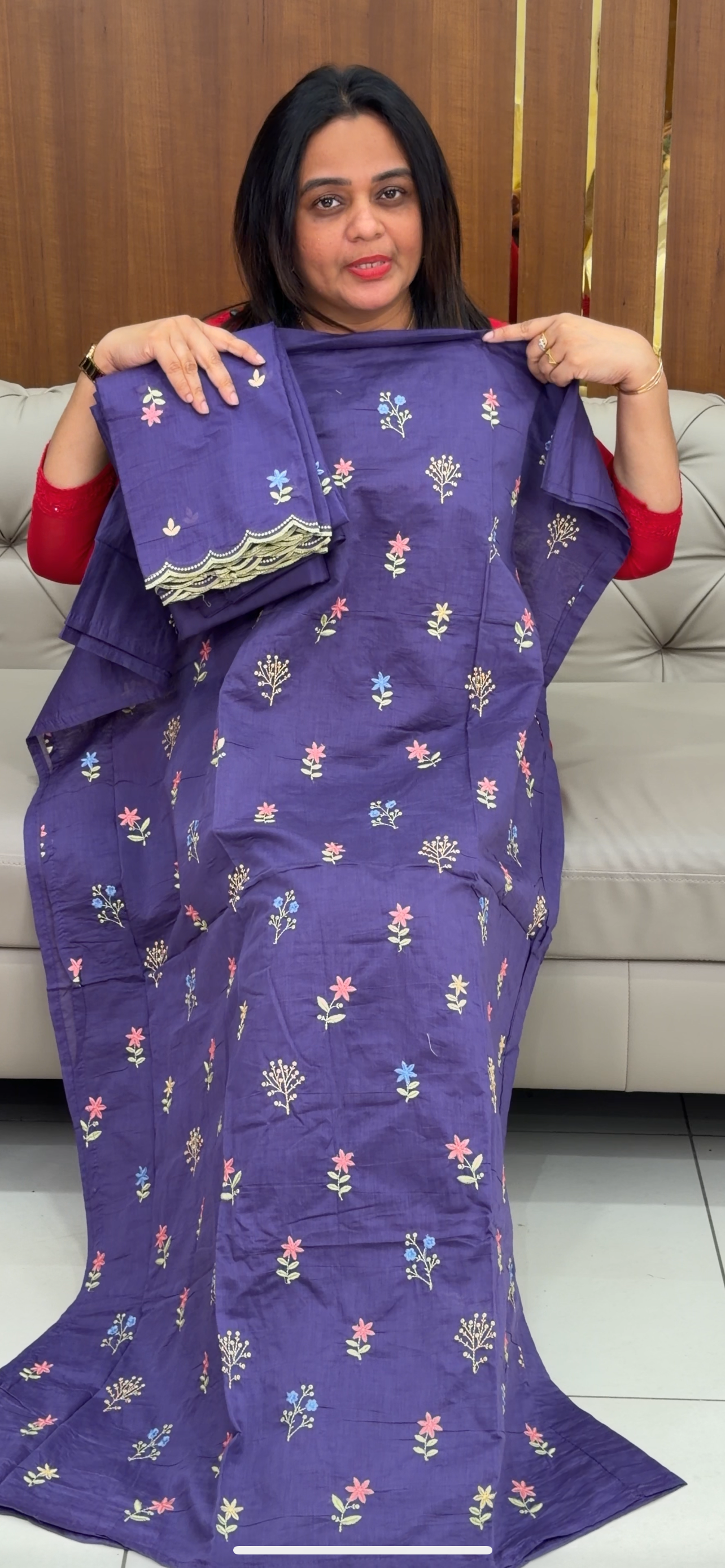 MALAI CHANDERI UNSTITCHED SALWAR SALWAR SUITS - IHA 29531