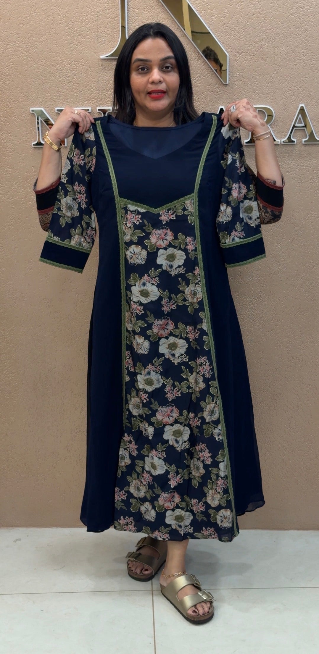 IHA'S IN-HOUSE GEORGETTE ALINE TOPS - IHA 31894