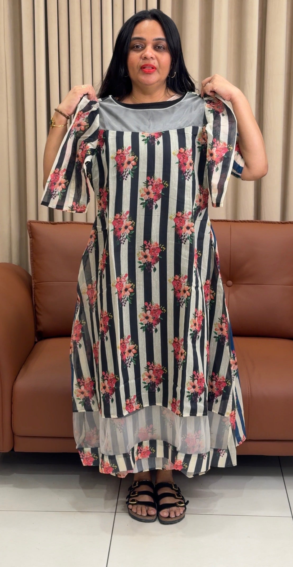 IHA'S IN-HOUSE PRINTED FROCKS - IHA 35206