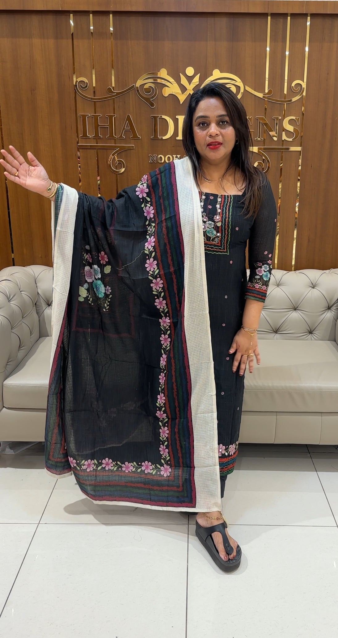 COTTON UNSTITCHED SALWAR SUITS - IHA 24996
