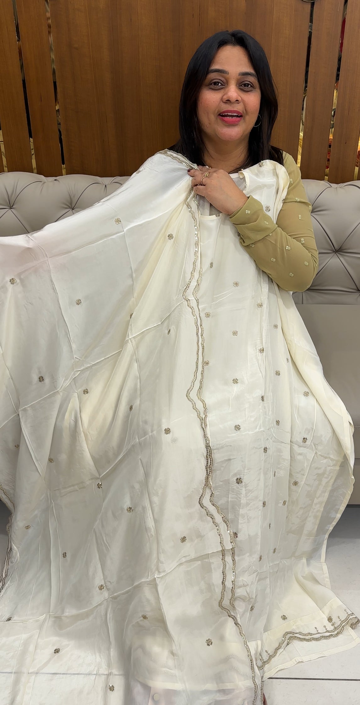 CRAPE SILK UNSTITCHED SALWAR SUITS - IHA 27034