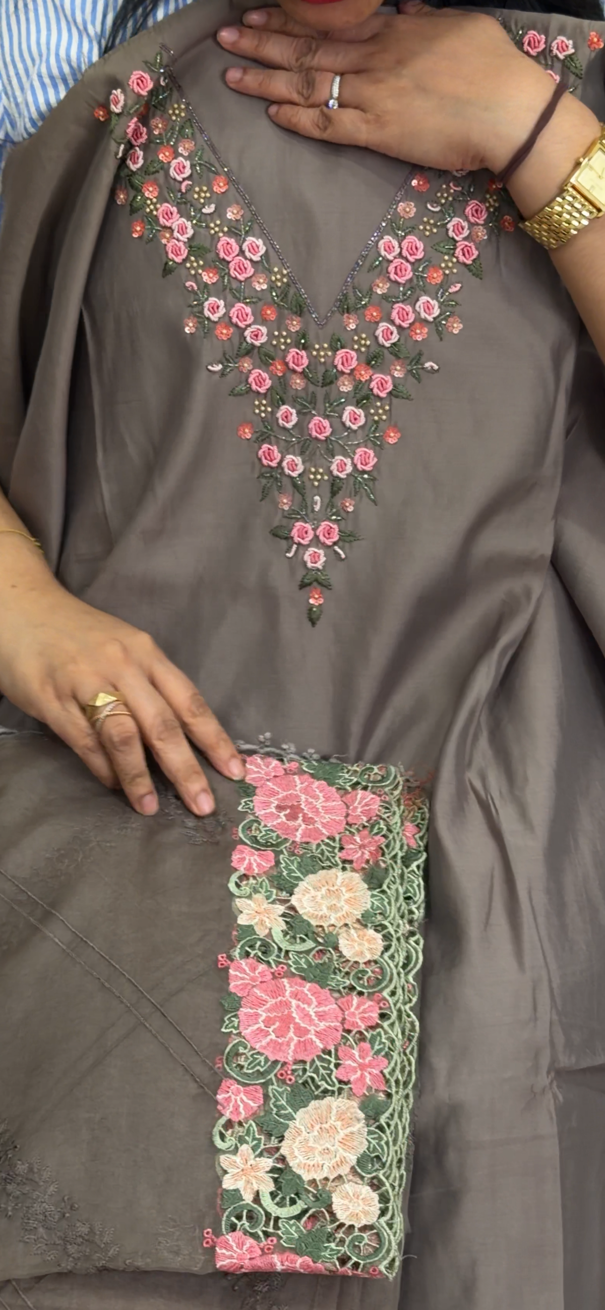 MALAI CHANDERI UNSTITCHED SALWAR SUITS - IHA 35930