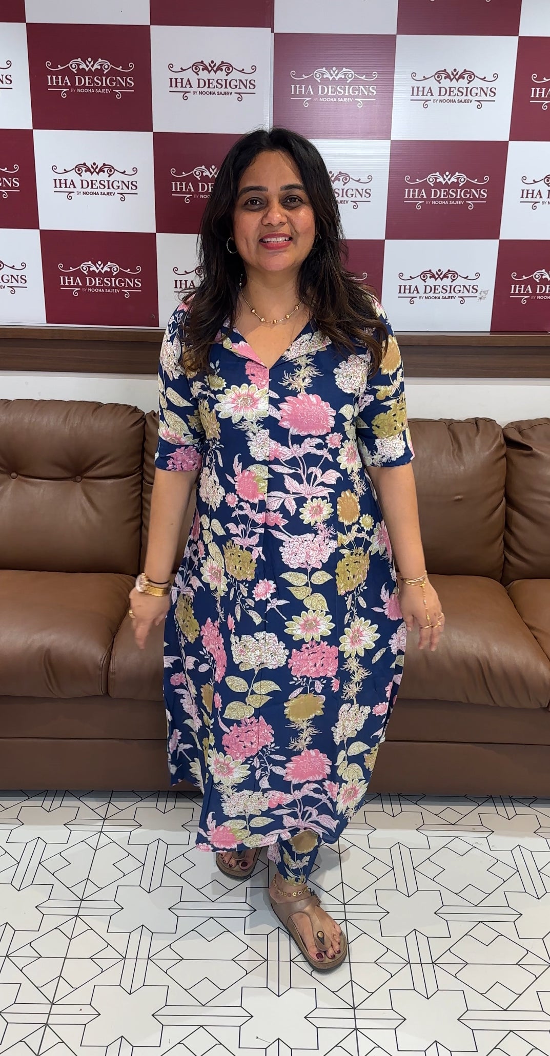 IHA'S IN-HOUSE PRINTED COTTON TOP AND BOTTOM -IHA 26540