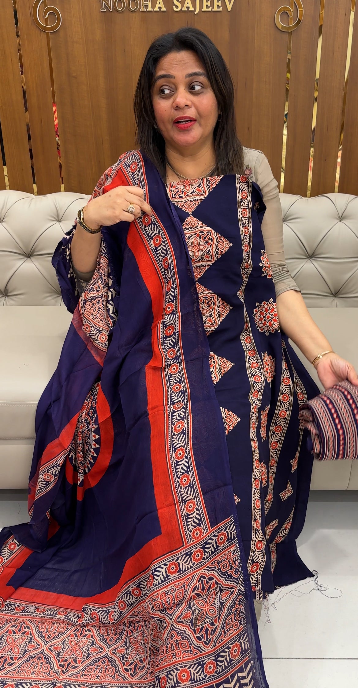 PRINTED COTTON UNSTITCHED SALWAR SUITS - IHA 25813
