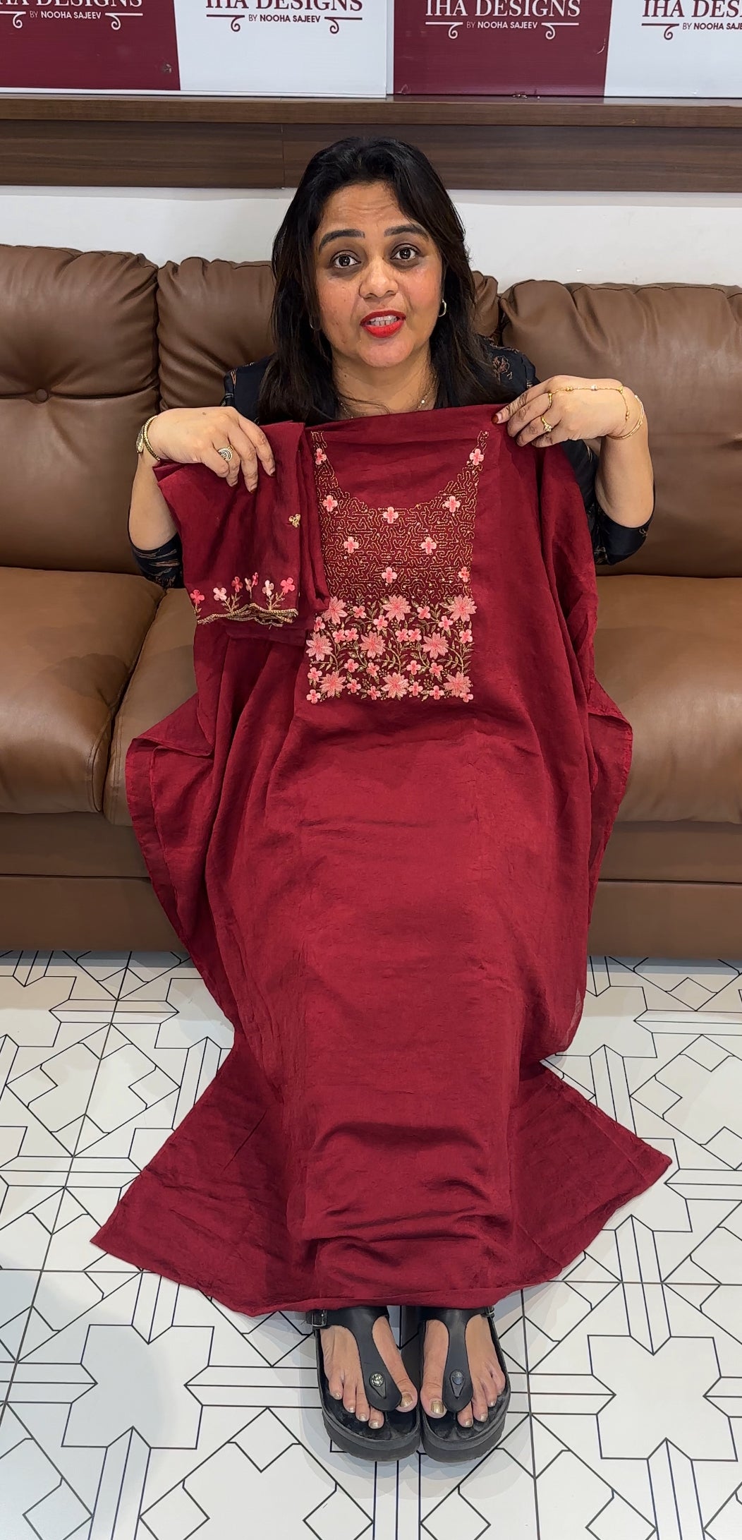 CRUSHED SILK UNSTITCHED SALWAR SUITS - IHA 24942