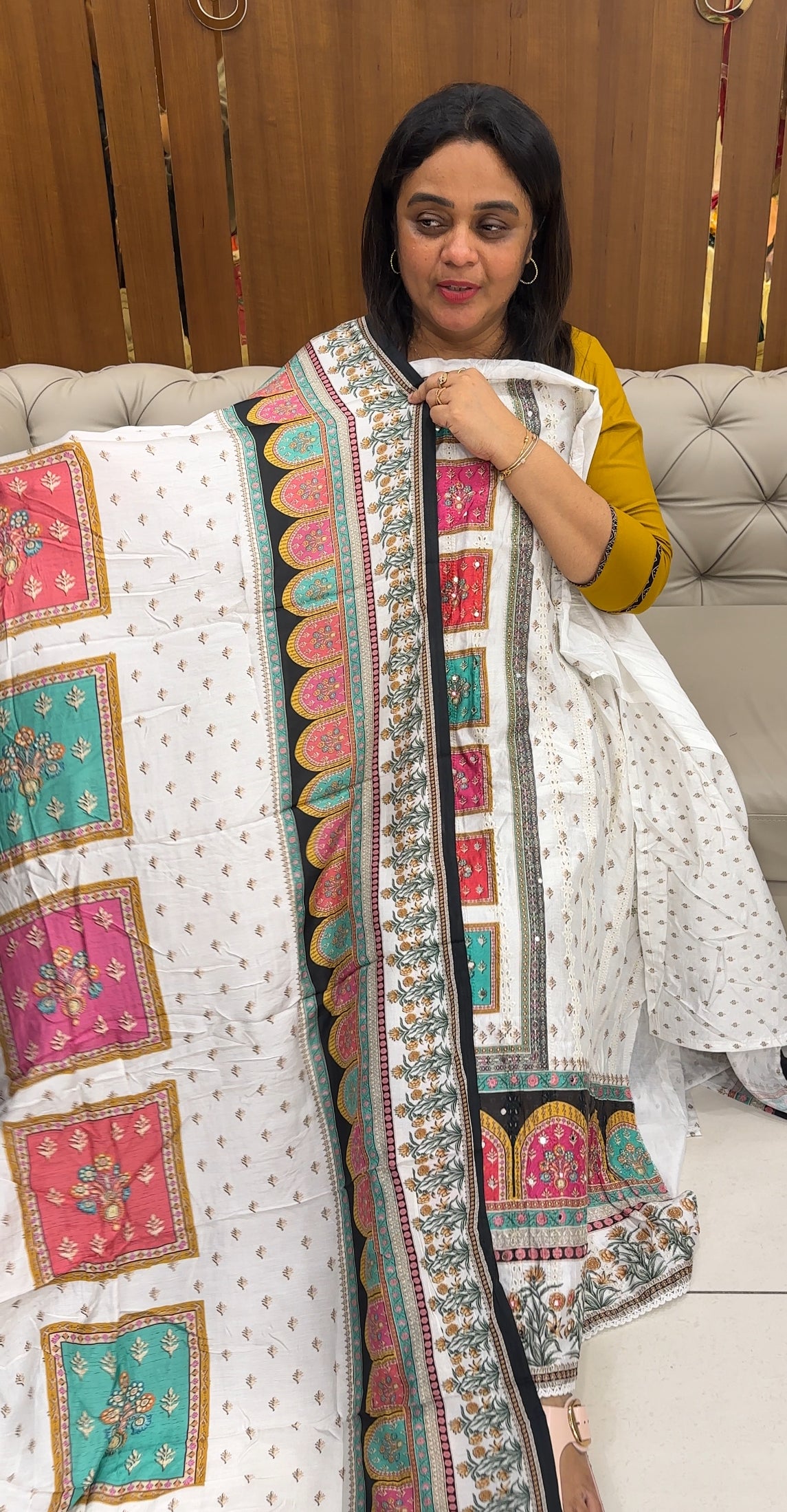MUSLIN SILK UNSTITCHED SALWAR SUITS - IHA 26792