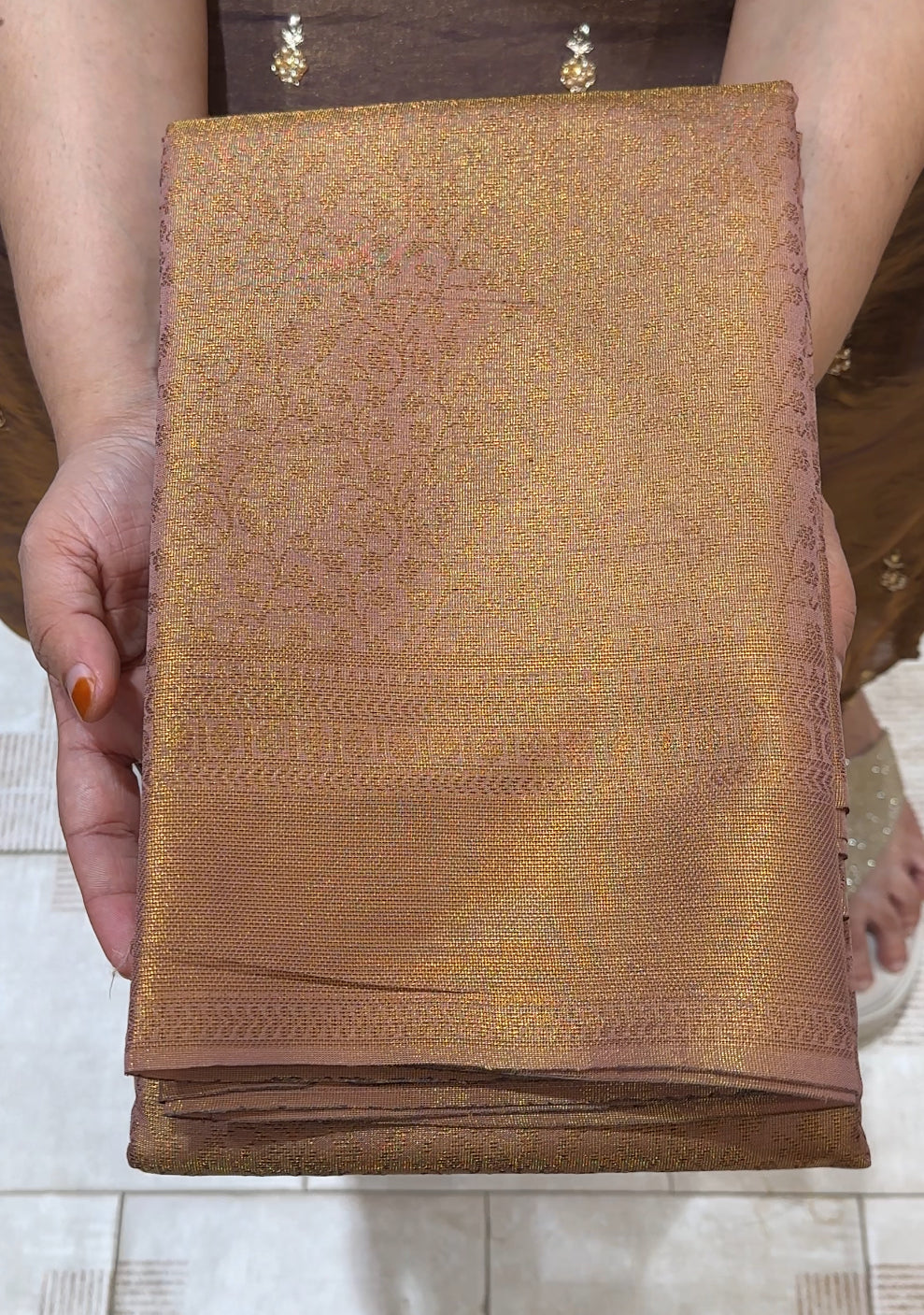 SEMI  TISSUE SAREES - IHA 22686