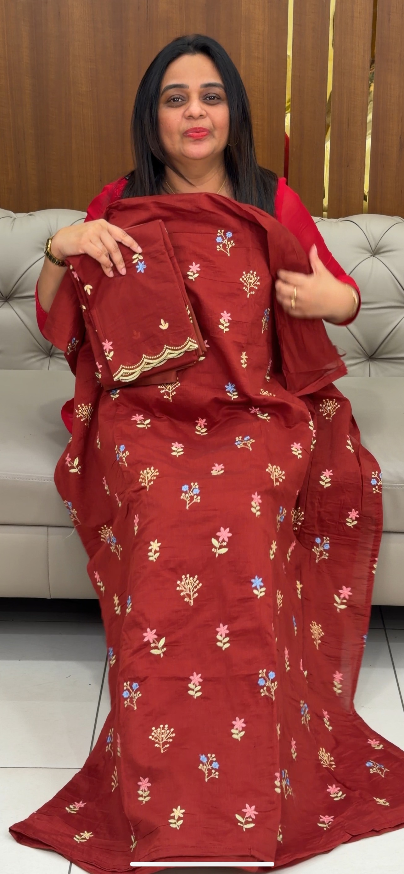 MALAI CHANDERI UNSTITCHED SALWAR SALWAR SUITS - IHA 29531