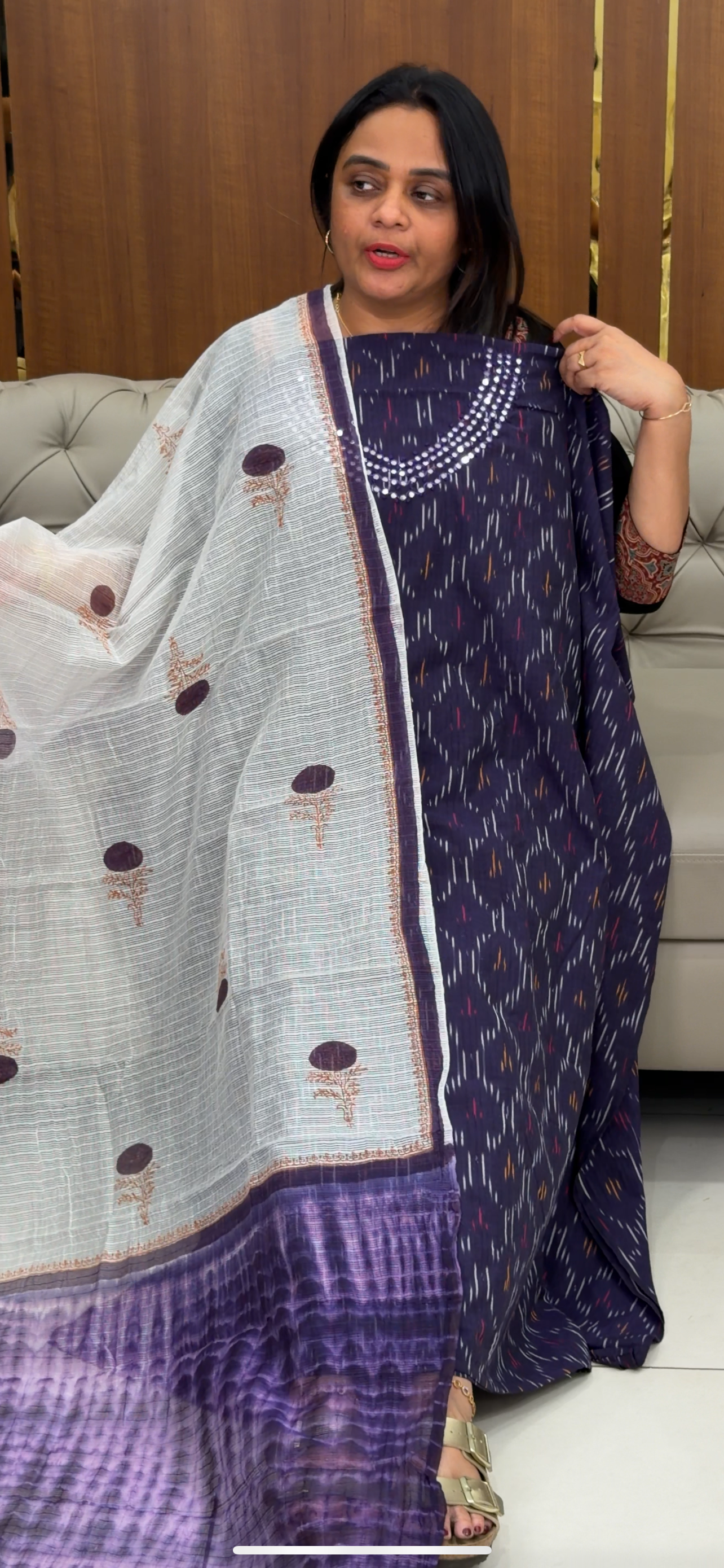 COTTON UNSTITCHED SALWAR SUITS - IHA 29759