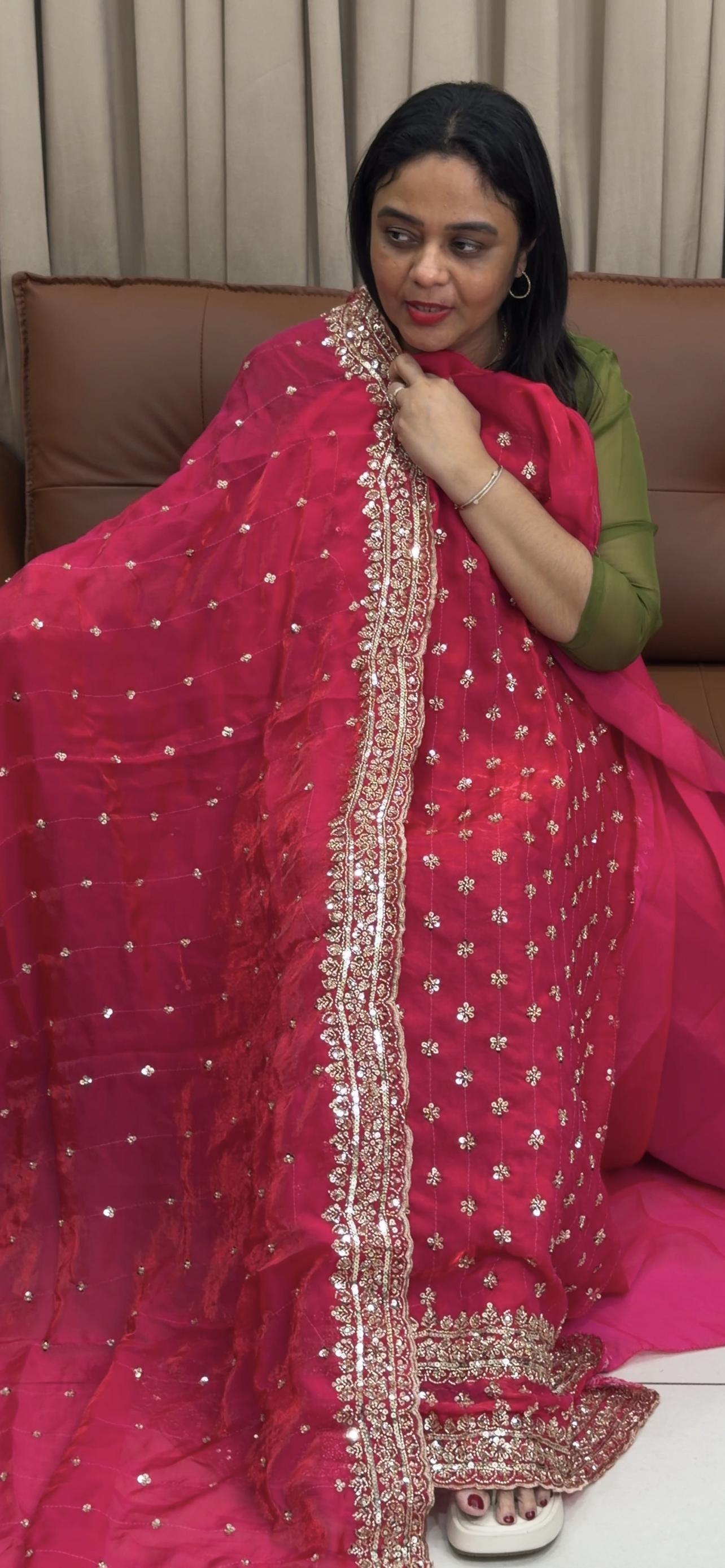 HAND WORKED UNSTITCHED SLAWRA SUITS - IHA 33802