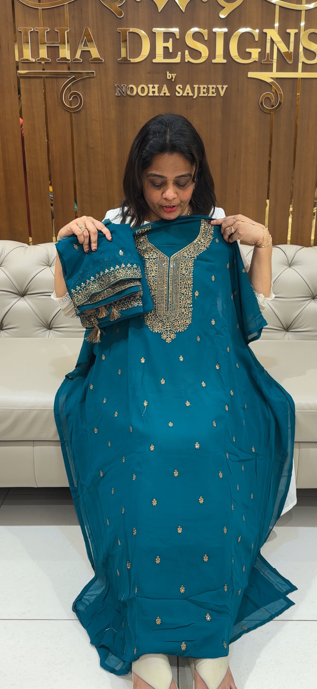 FORWARD FAUX GEORGETTE UNSTITCHED SALWAR SUITS - IHA 24856