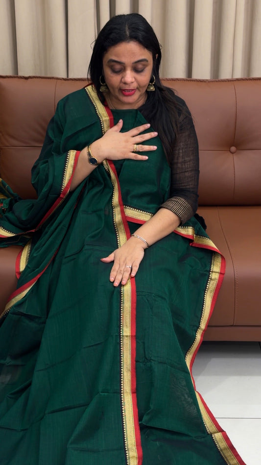 HANDLOOM COTTON UNSTITCHED SALWAR SUITS - IHA 34001