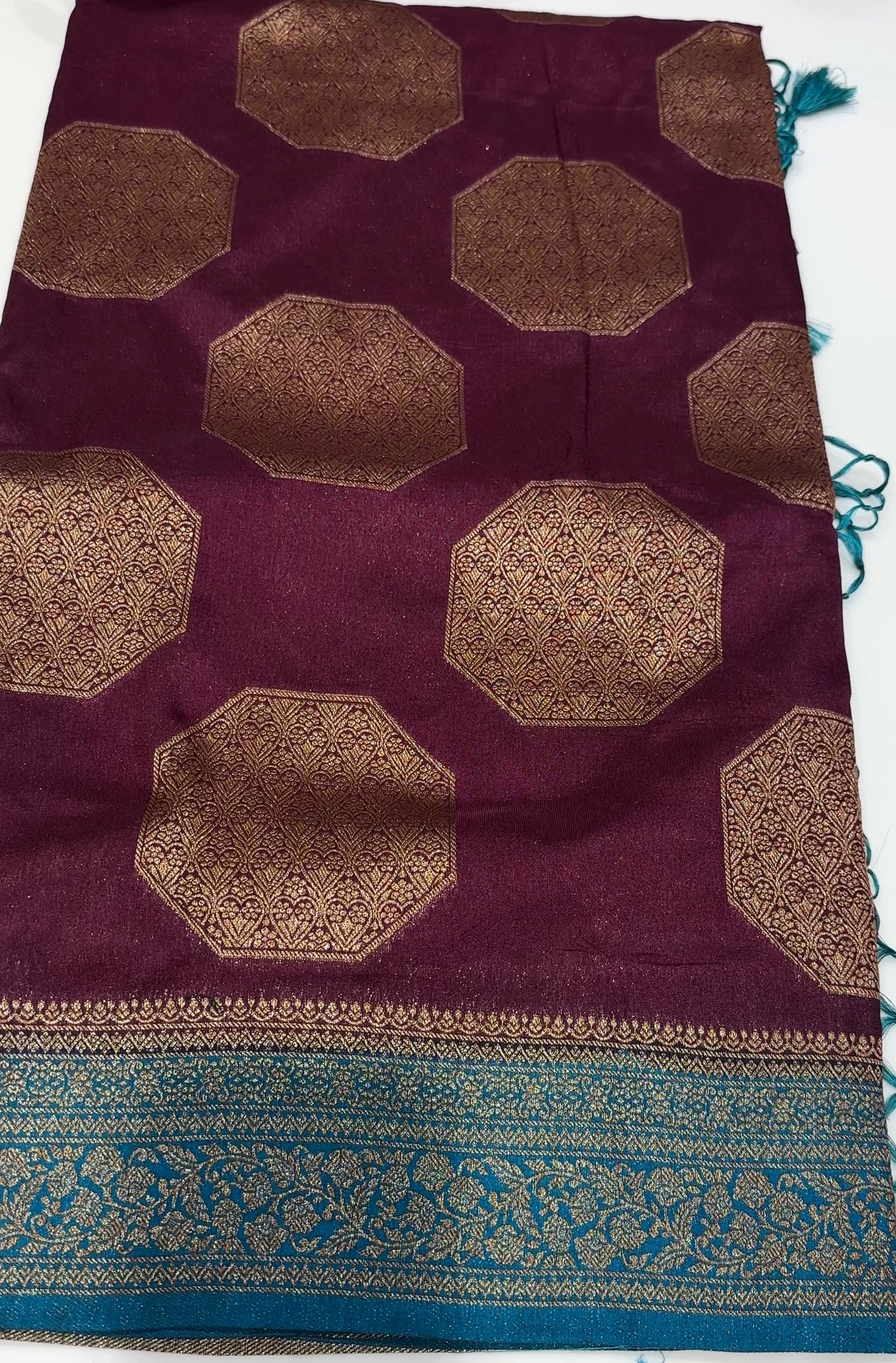 SEMI BANARASI SILK SAREES - IHA 17570