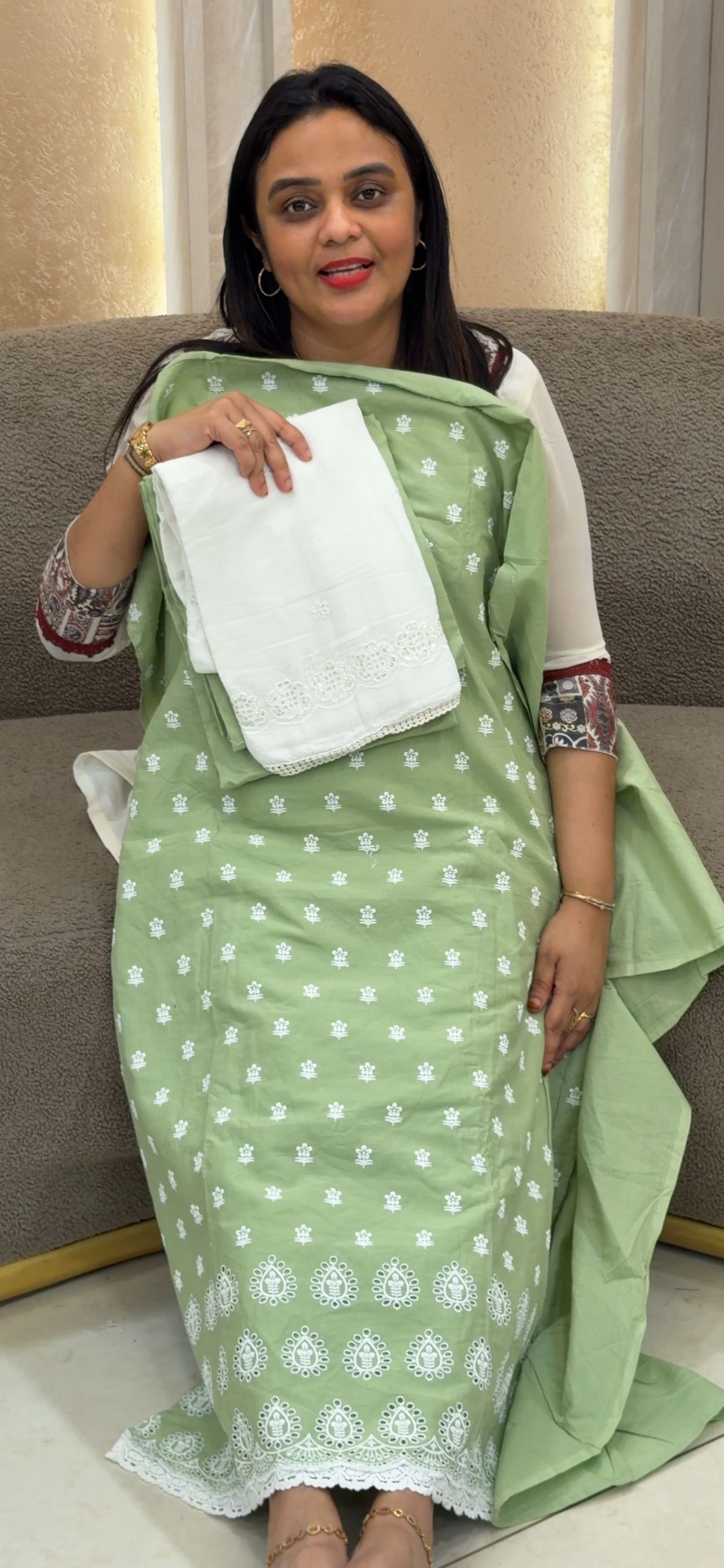 COTTON UNSTITCHED SALWAR SUITS - IHA 32910