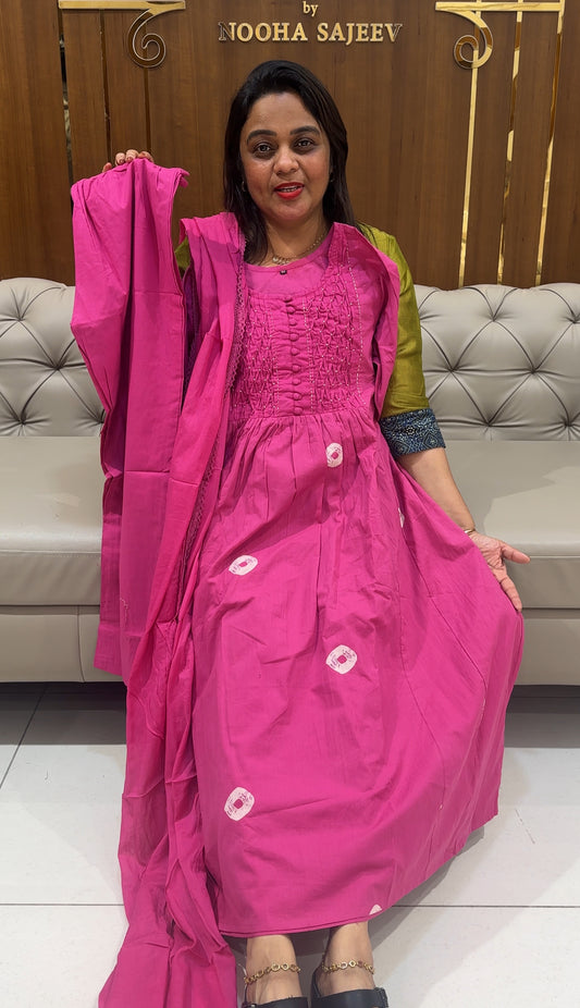 COTTON TOP, BOTTOM AND DUPATTA - IHA 24605