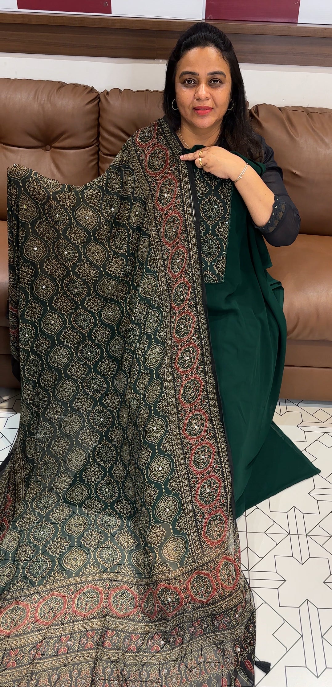 FAUX GEORGETTE UNSTITCHED SALWAR SUITS - IHA 27908