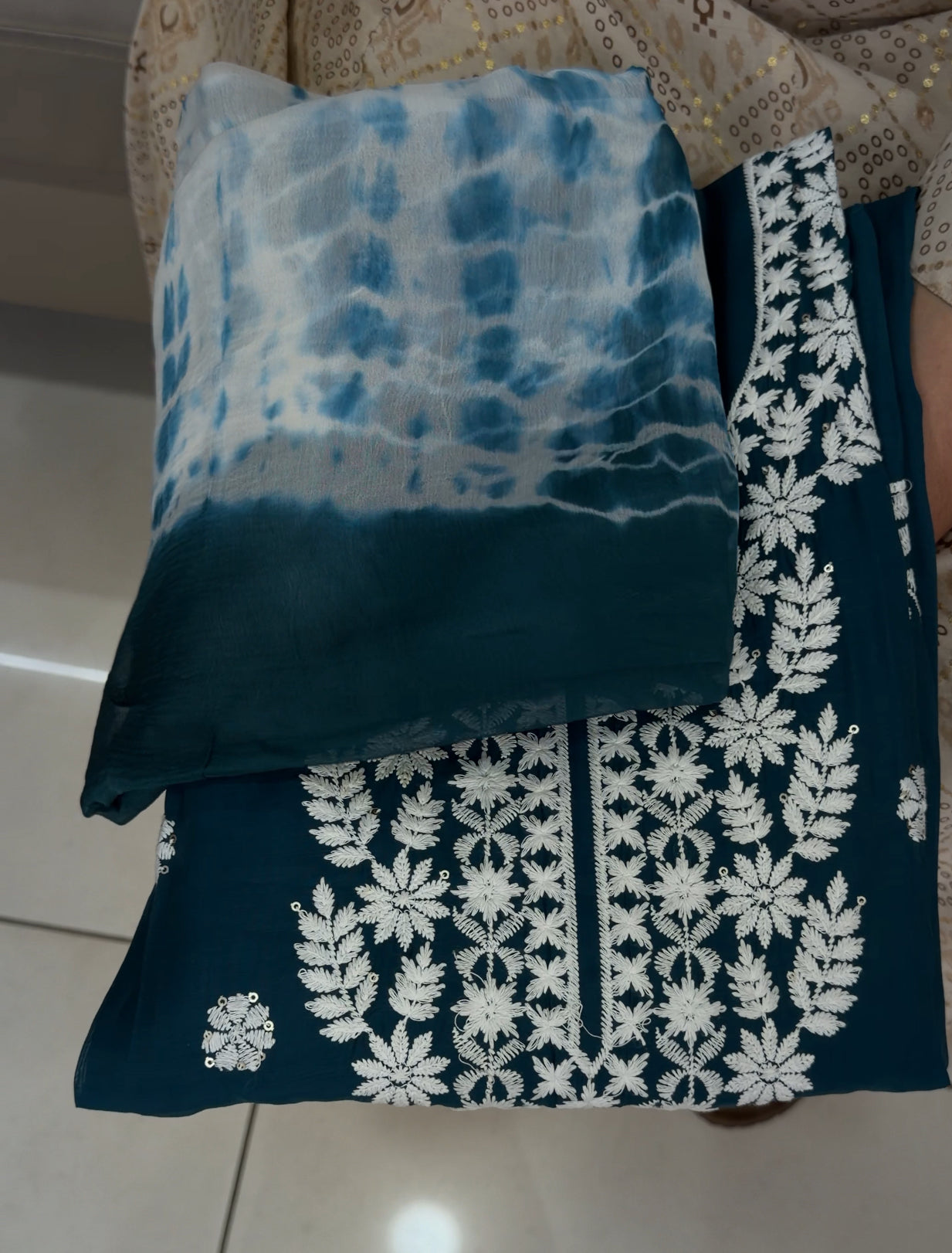 FORWARD LUCKNOWI CHIKANKARI UNSTITCHED SALWAR SUITS - IHA 29865