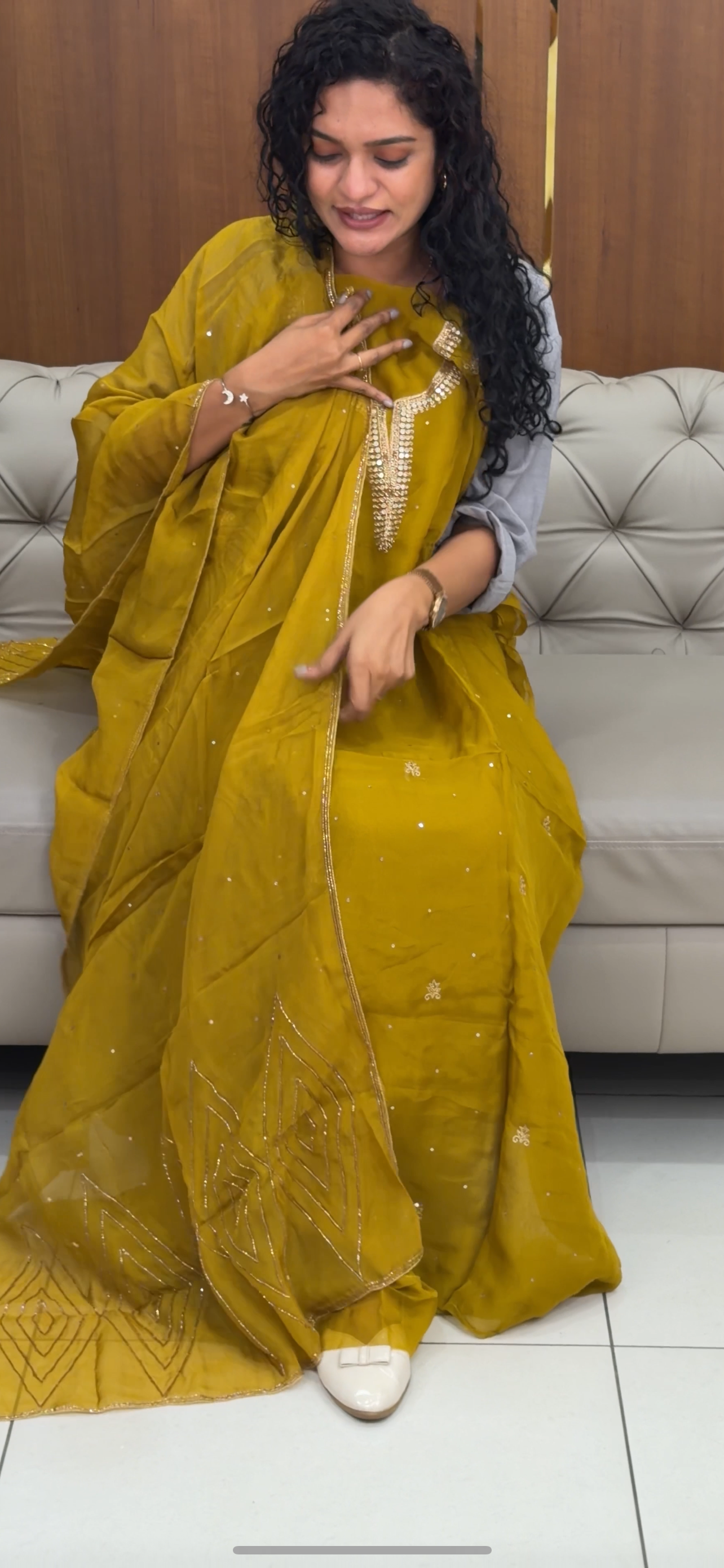 HANDWORKED UNSTITCHED SALWAR SUITS - IHA 29372