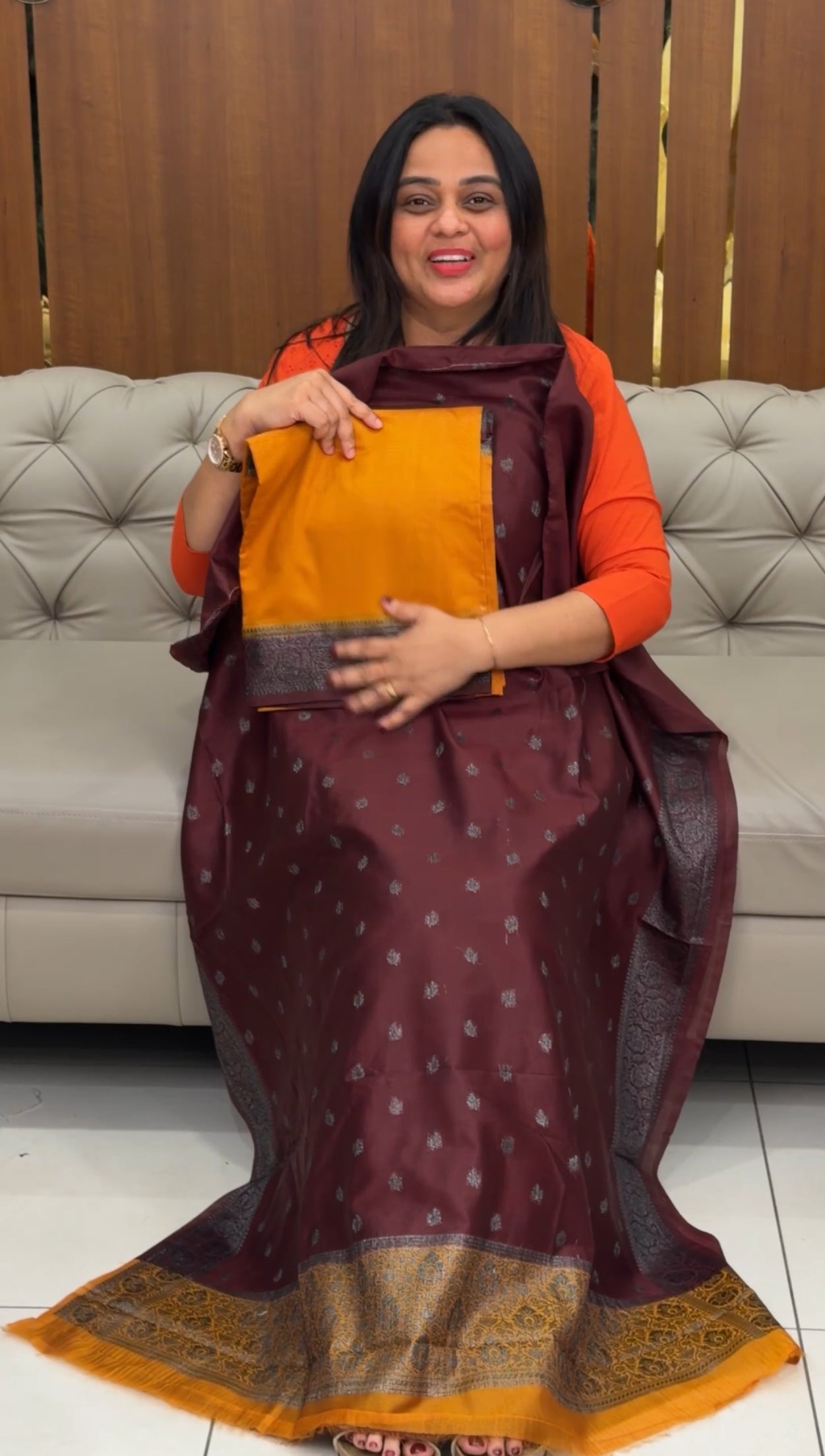 BANARASI TUSSUR UNSTITCHED SALWAR SUITS  - IHA 29625