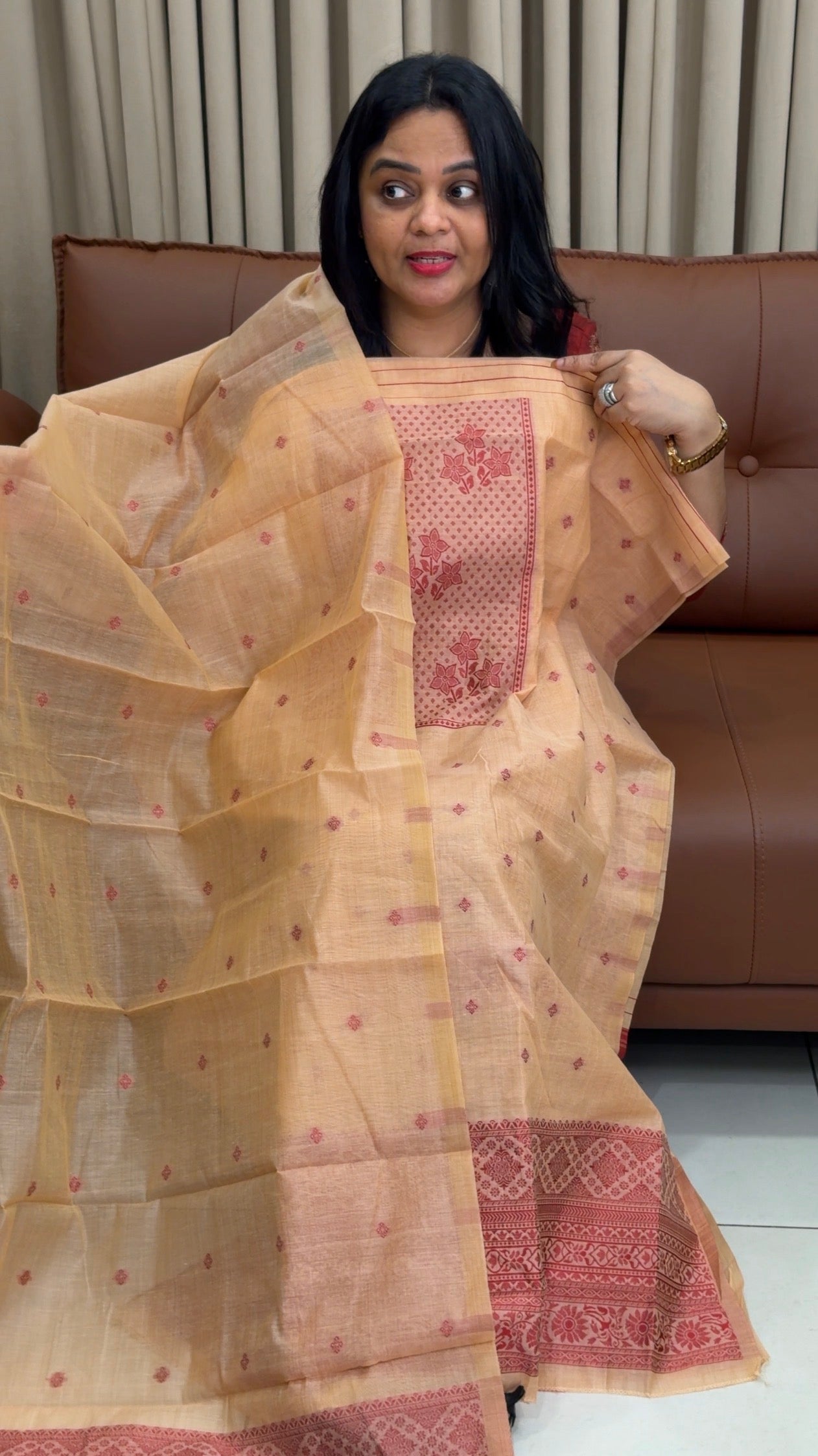 JAMDANI UNSTITCHED SALWAR SUITS - IHA 34542