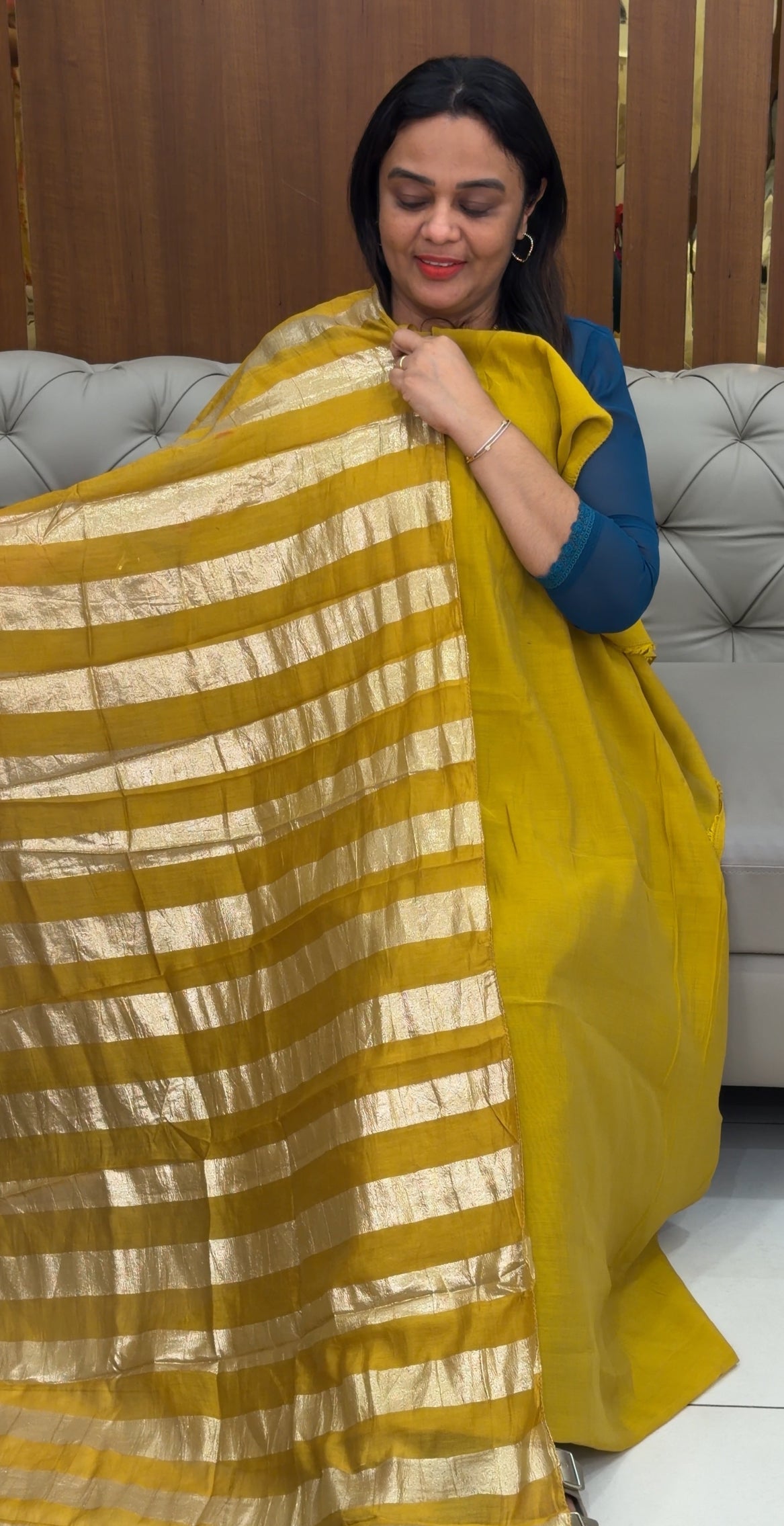 MUL CHANDERI UNSTITCHED SALWAR SUITS - IHA 30708