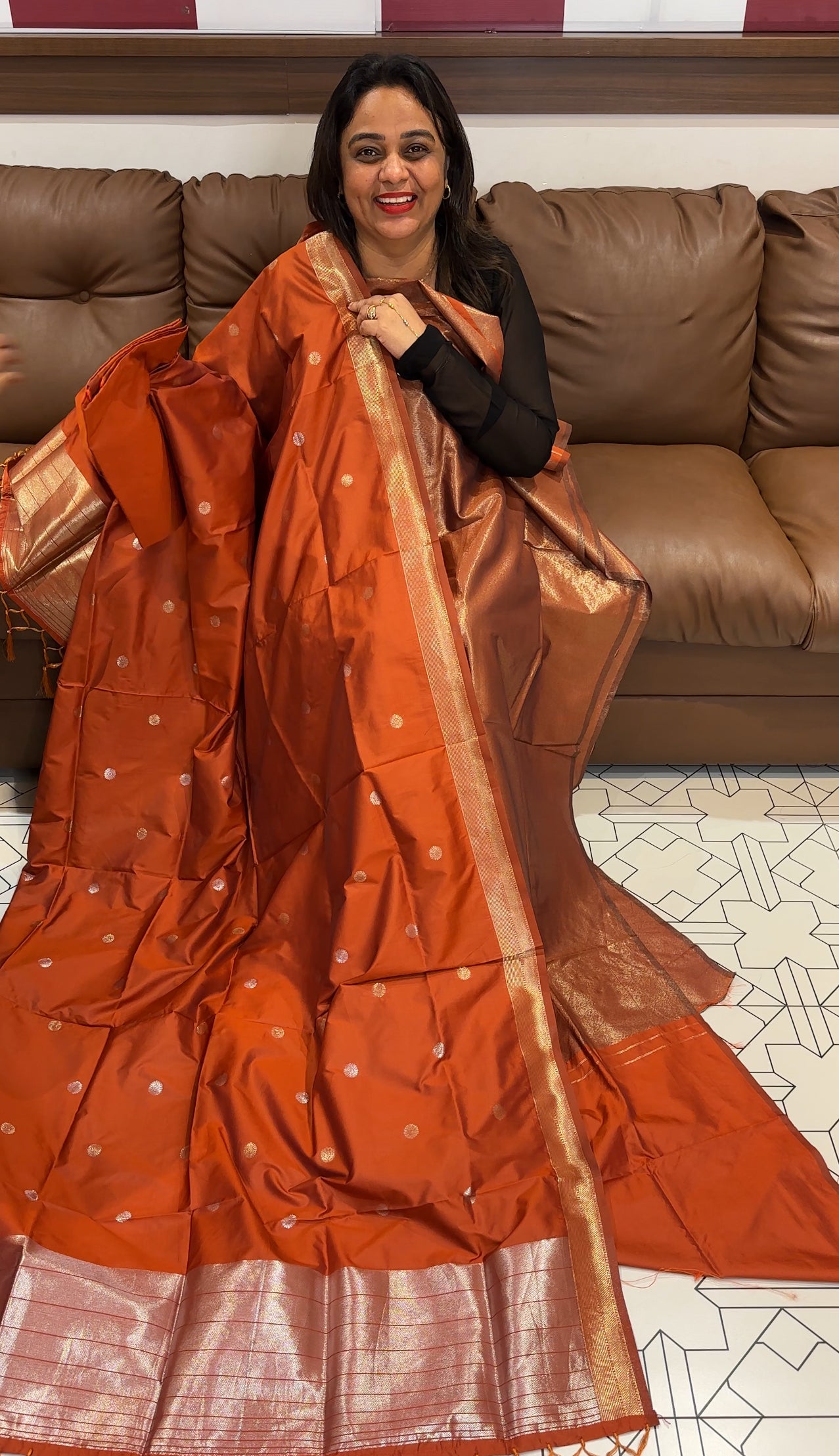 TISSUE BANARASI UNSTITCHED SALWAR SUITS - IHA 24740
