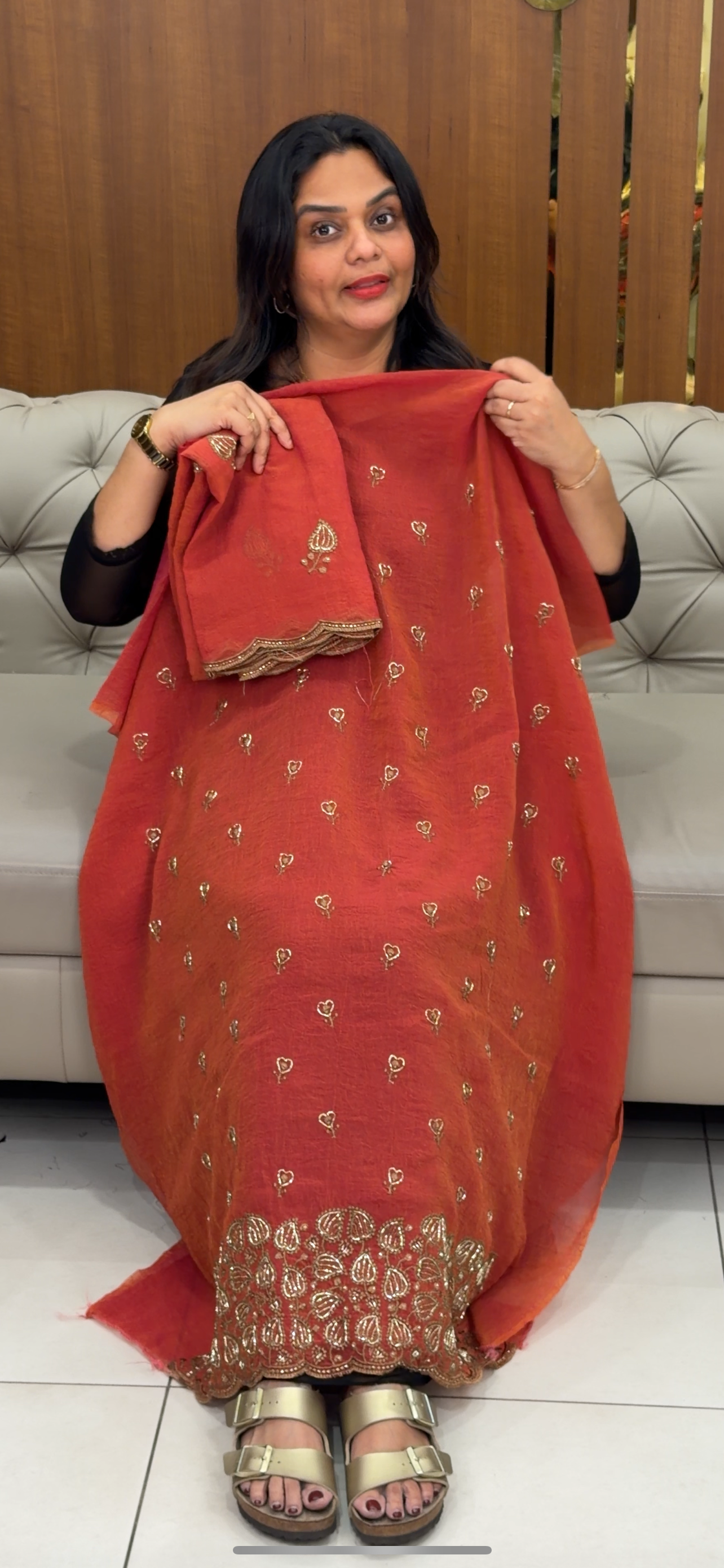 FORWAD CRUSHED SILK UNSTITCHED SALWAR SUITS - IHA 30633