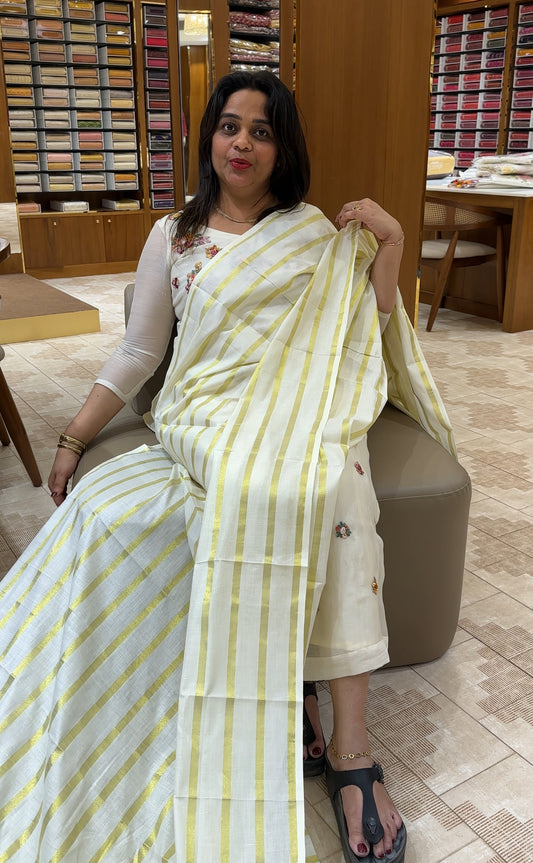 MUL COTTON ONAM SAREES  - IHA 25682