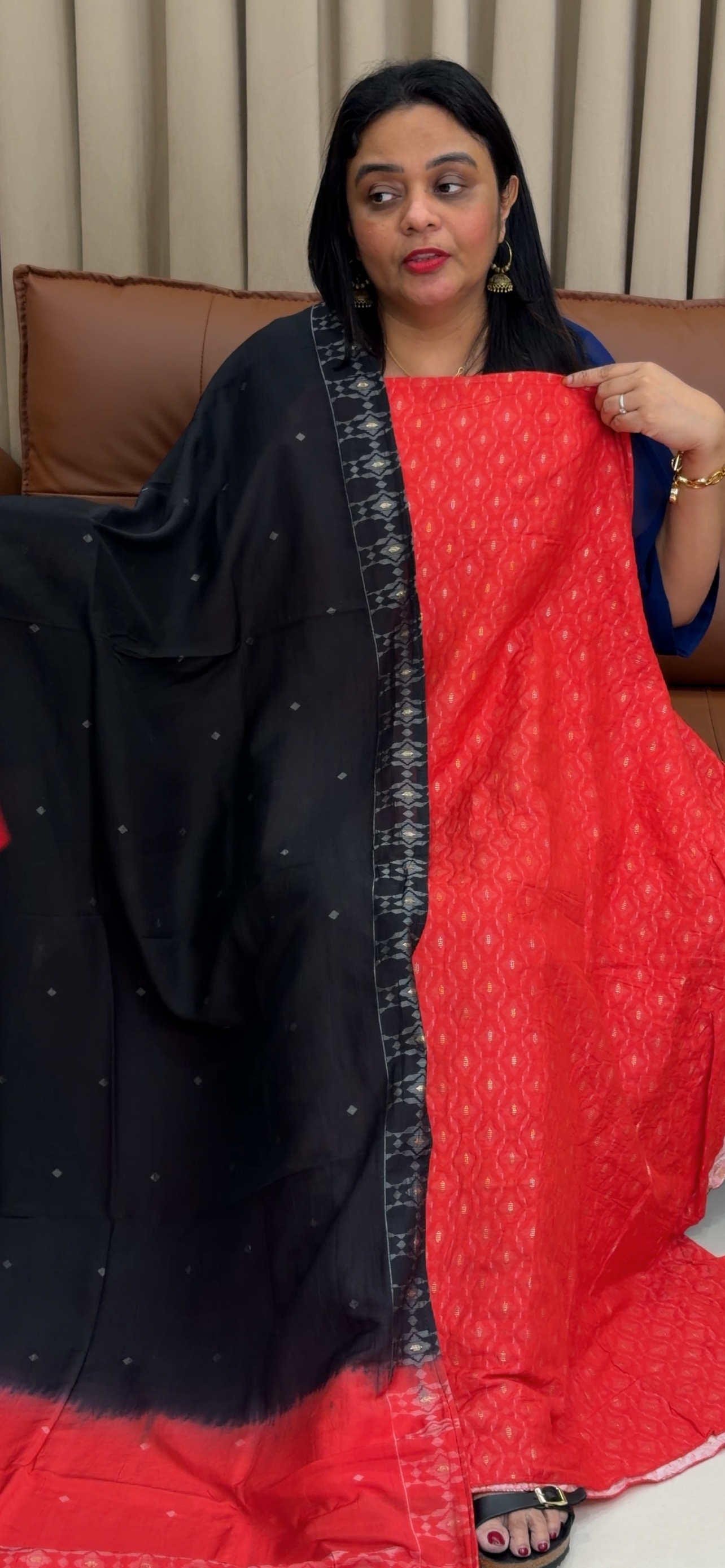 SEMI BANARASI UNSTITCHED SALWAR SUIST - IHA 34079